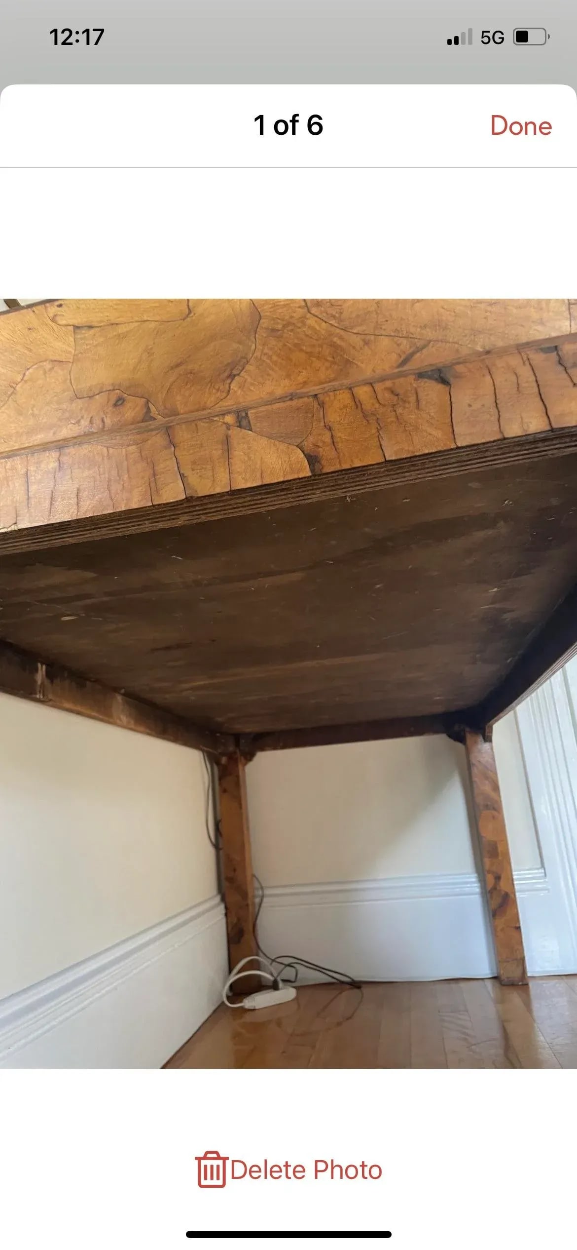 Early 20th Century Vintage Olive Wood Italian Desk - 11