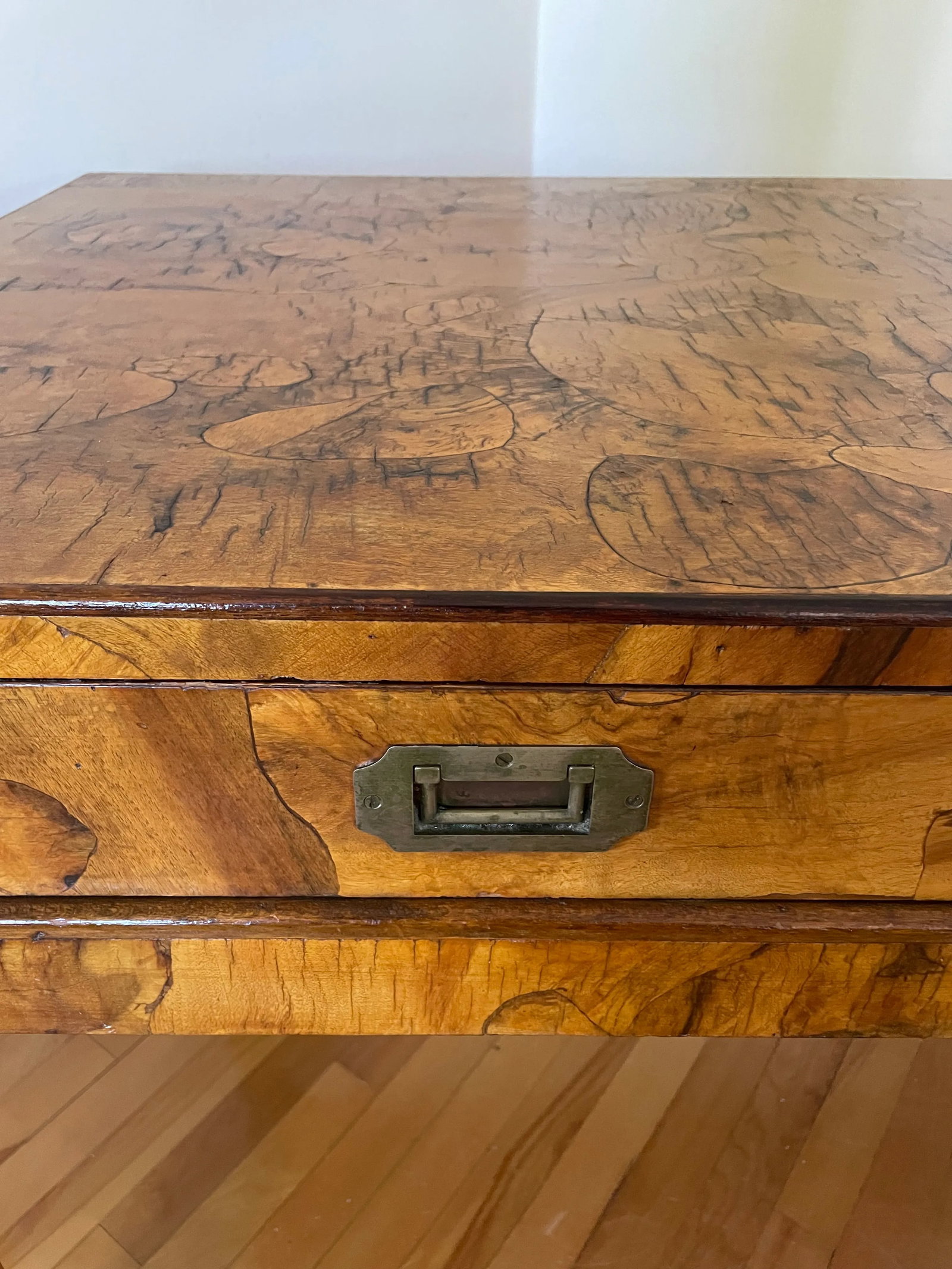 Early 20th Century Vintage Olive Wood Italian Desk - 9