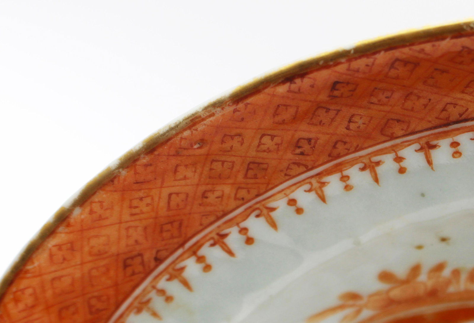 Circa 1830 Chinese Export Porcelain Orange Fitzhugh Platter - 4