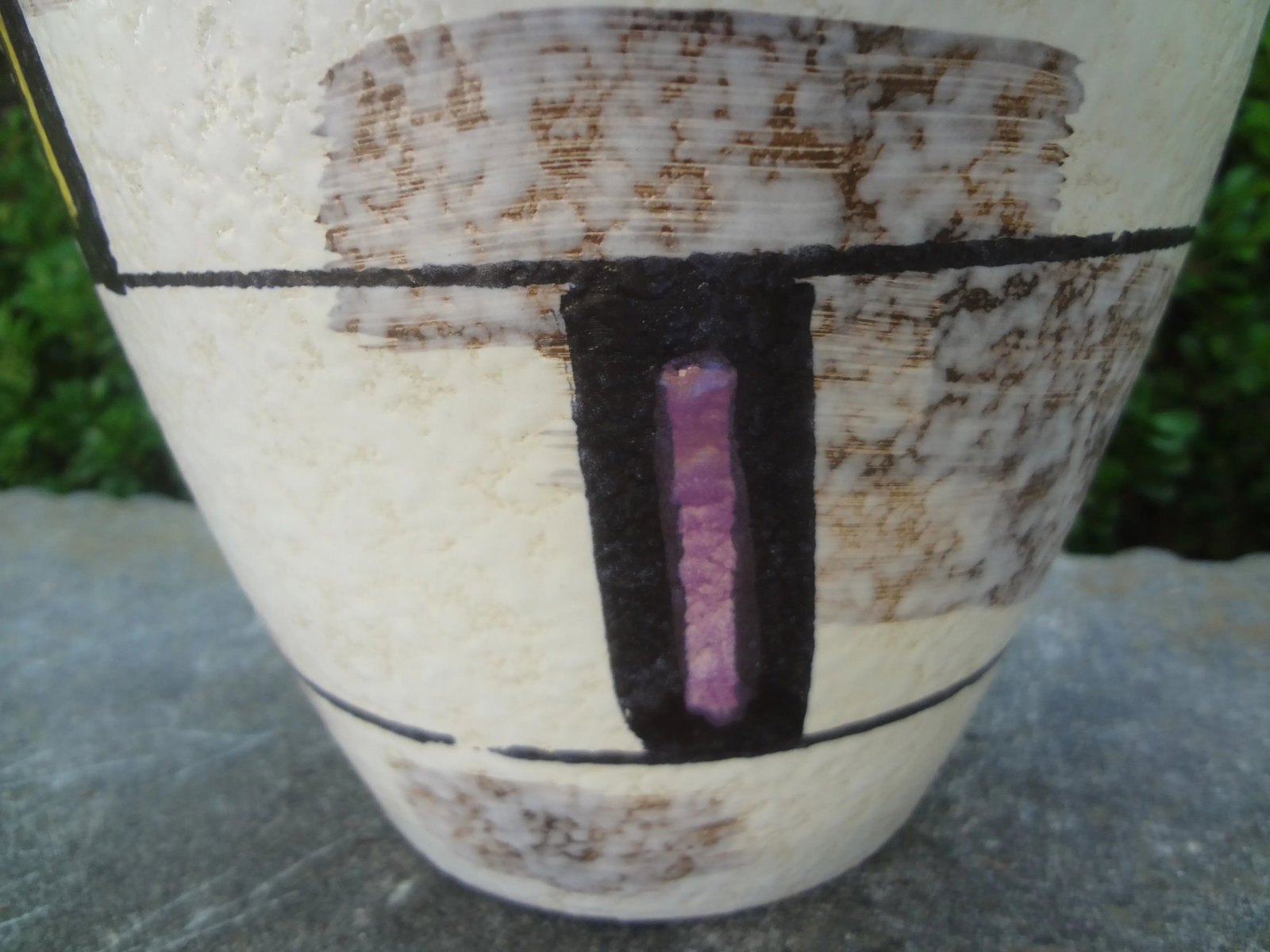 Midcentury Abstract Glazed Pottery Vase From West Germany - 6