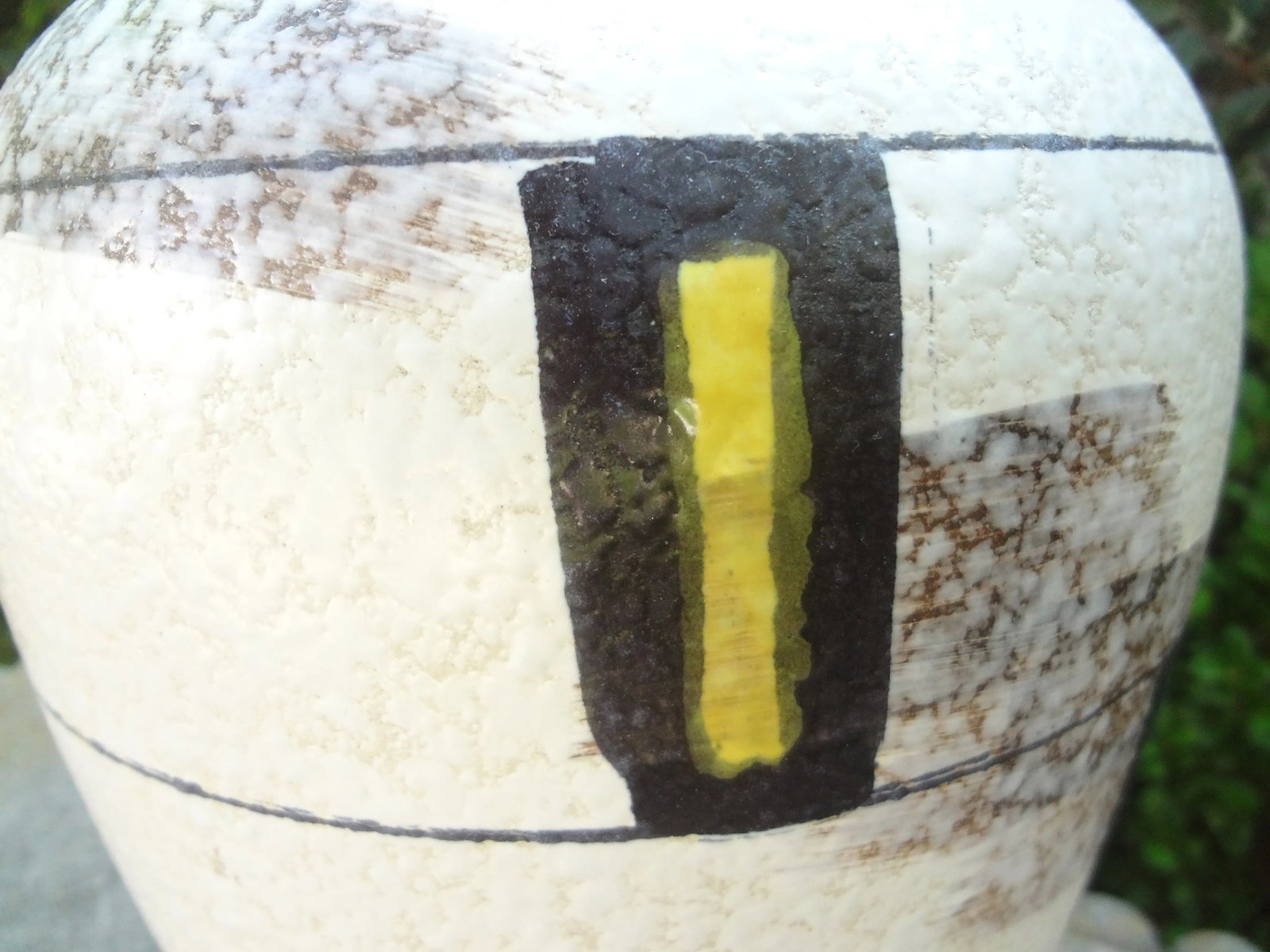 Midcentury Abstract Glazed Pottery Vase From West Germany - 7