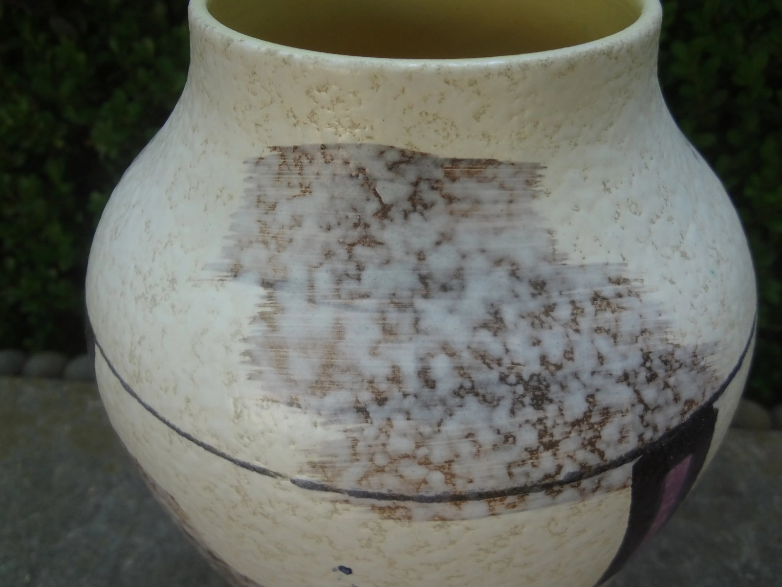 Midcentury Abstract Glazed Pottery Vase From West Germany - 8