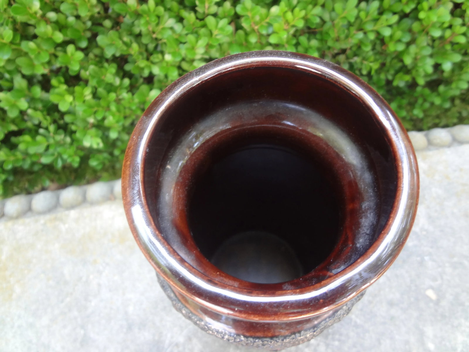 1960s West German Glazed Pottery Vase With Geometric Design - 6