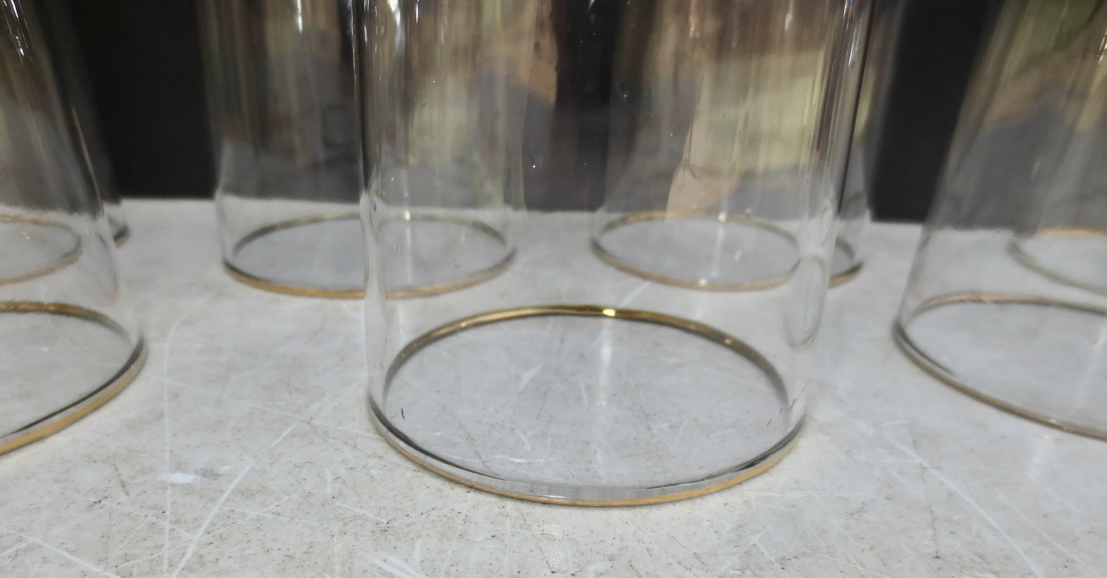 Moroccan Blue and Gold Water Glasses- Set of 7 - 6