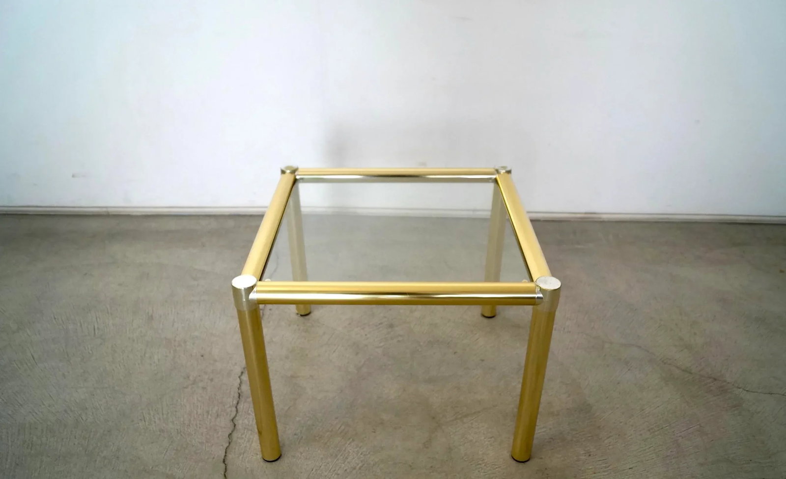 1970's Hollywood Regency Brass Side Table - 2
