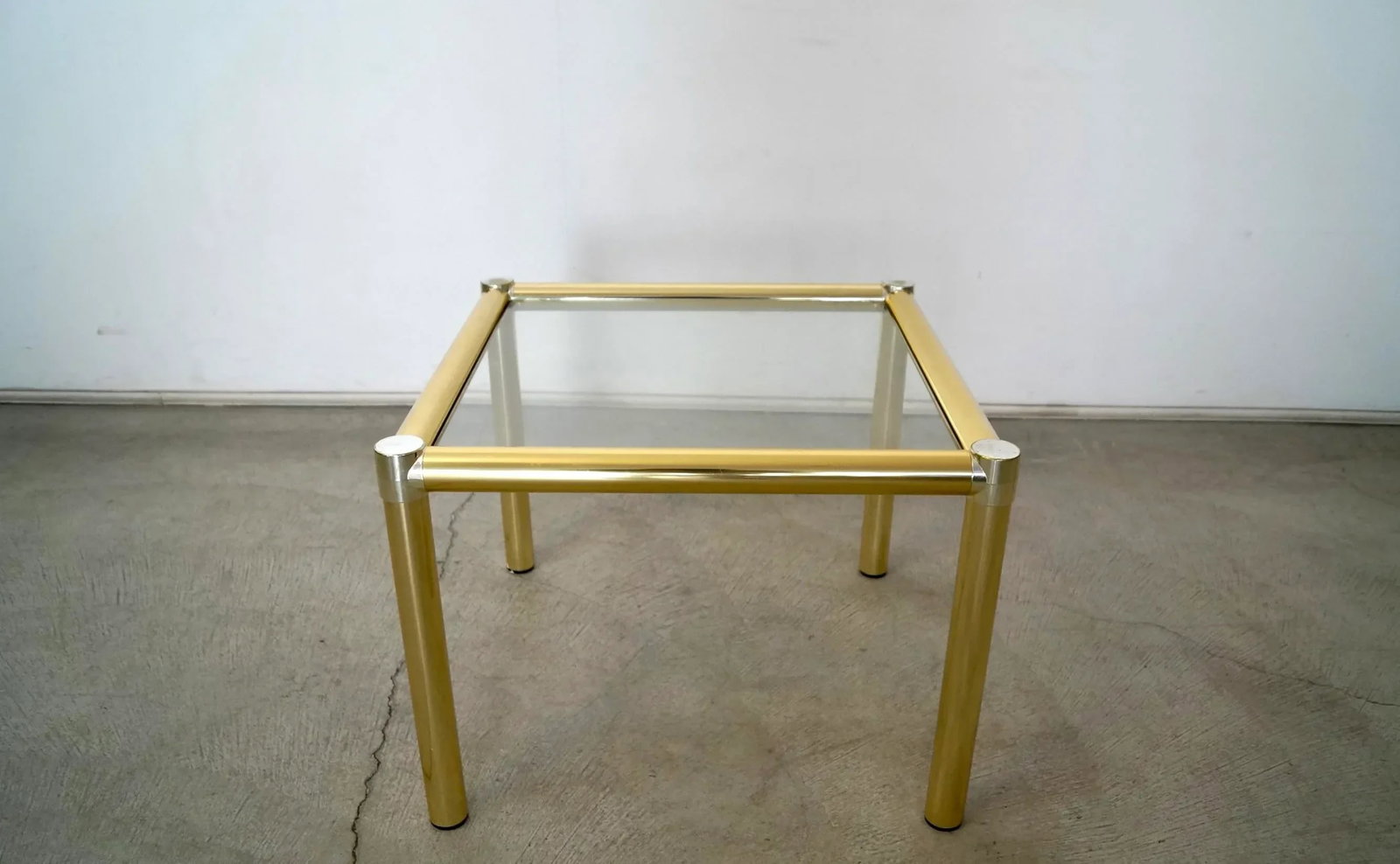 1970's Hollywood Regency Brass Side Table - 3
