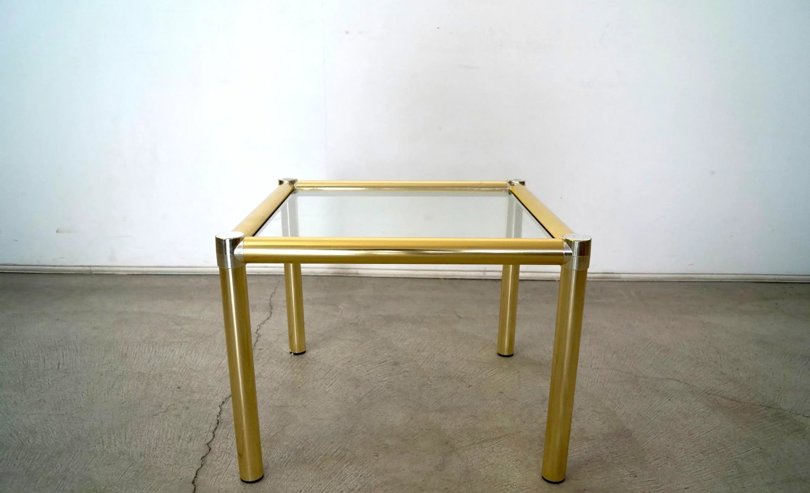 1970's Hollywood Regency Brass Side Table - 4