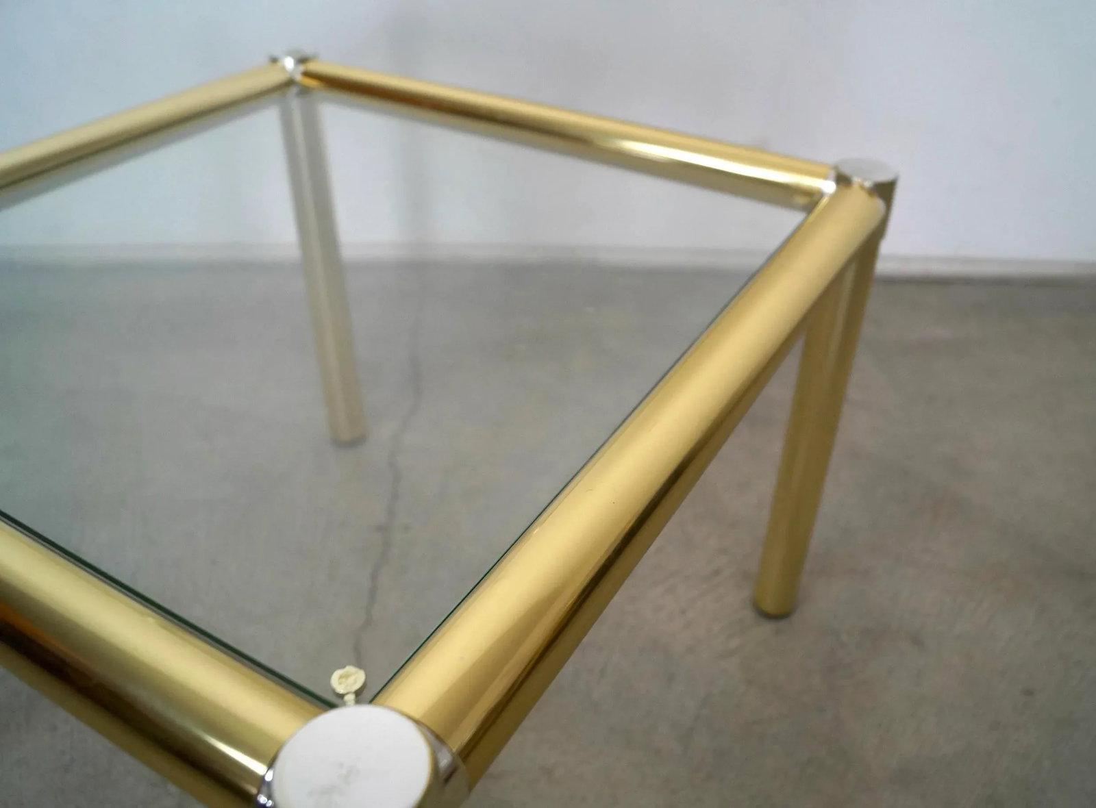 1970's Hollywood Regency Brass Side Table - 8