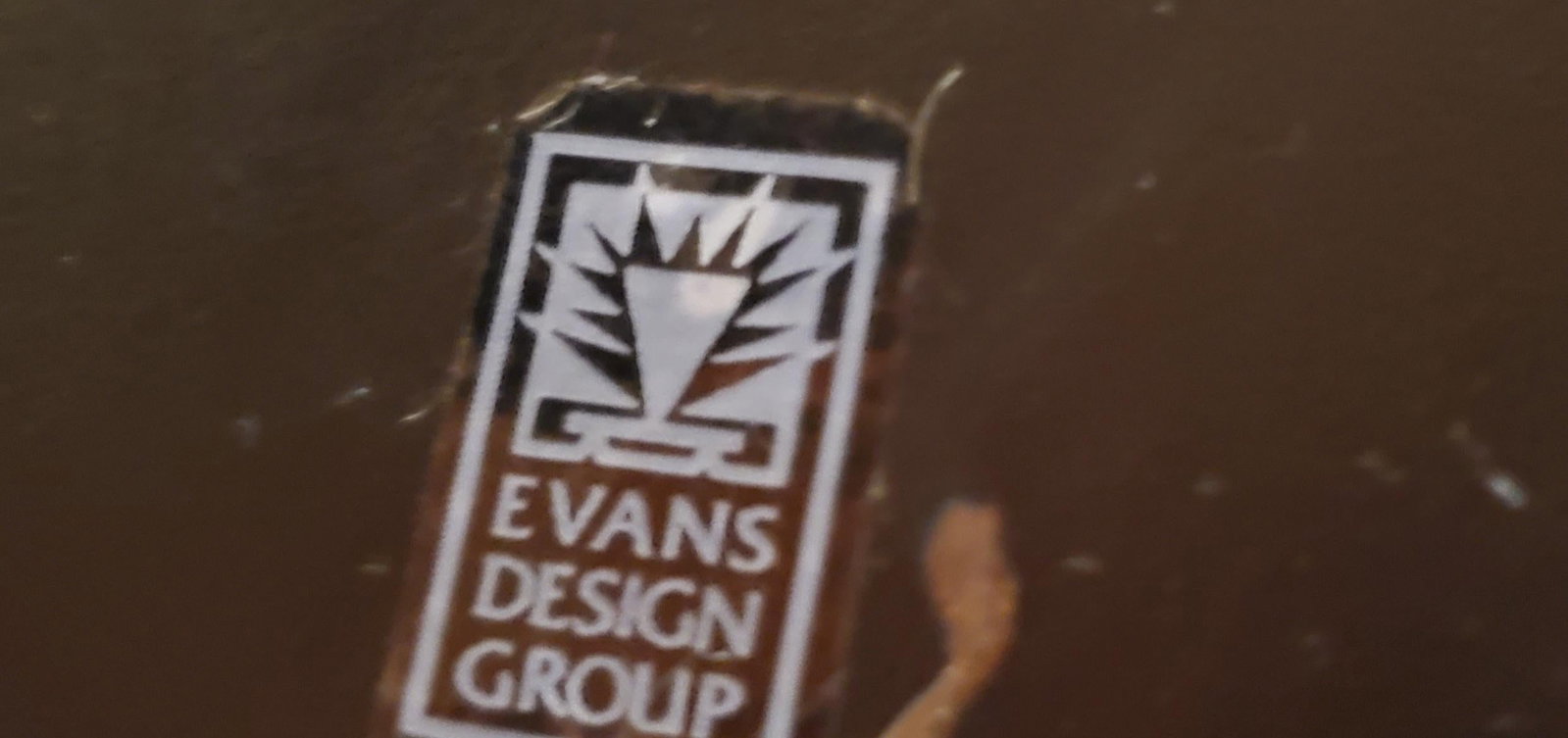2000s Tony Evans Metal Plate Art on Wrought Iron Stand - 2