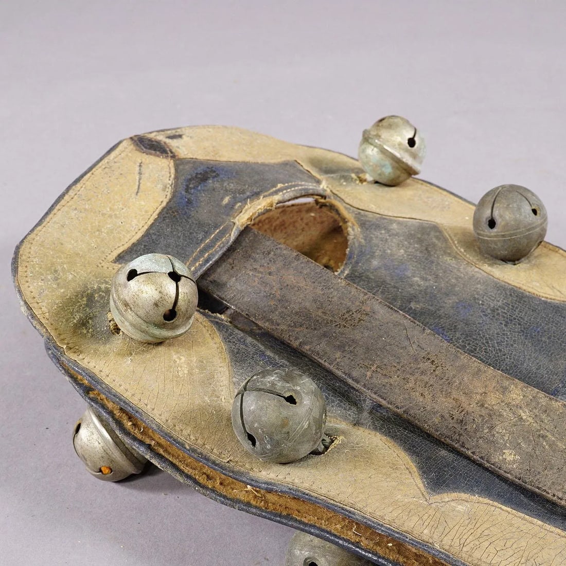 Antique Bell Belt With Eight Brass Bells, Tyrol Ca. 1900s - 4