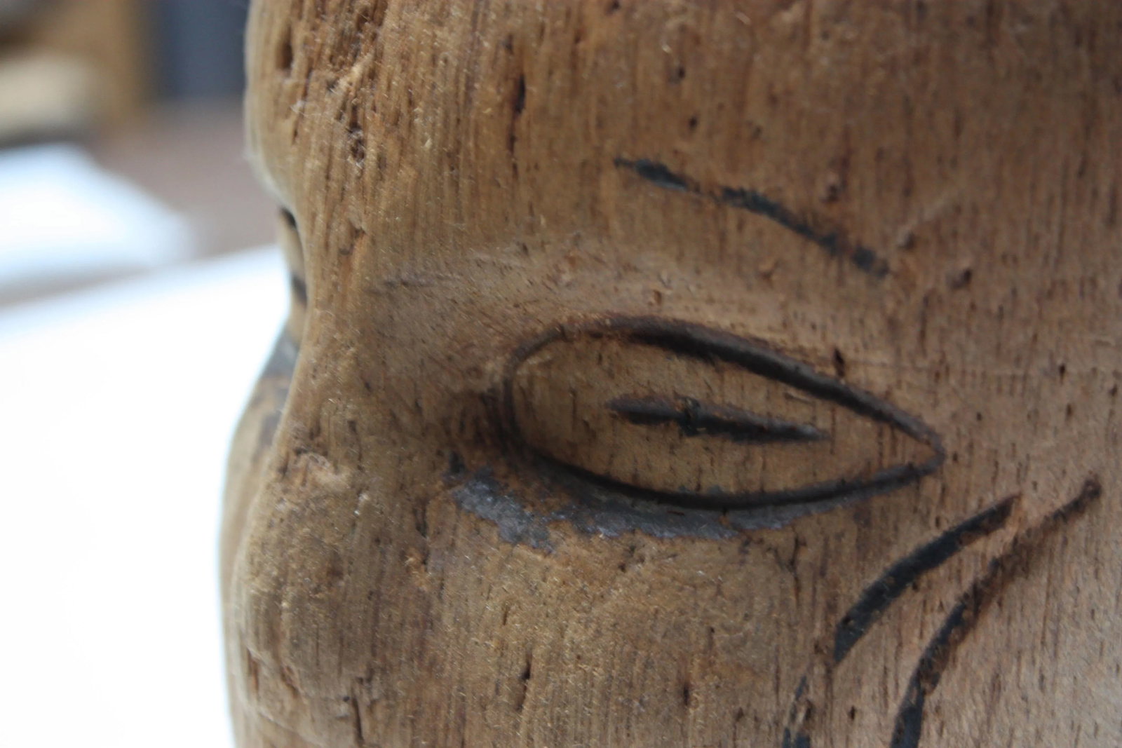1930s Primitive Cork Mannequin Display Head - 9