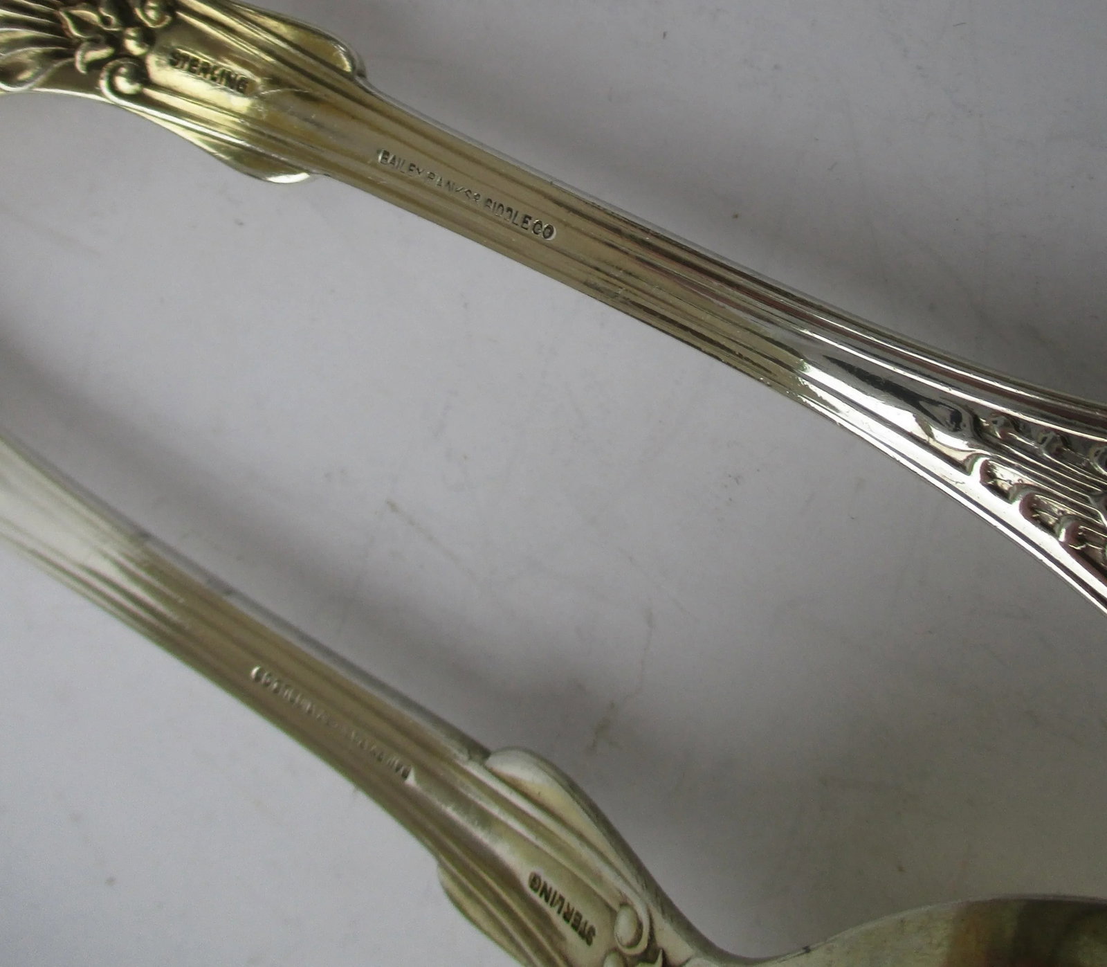 Bailey Banks & Biddle Gilt Sterling Salad Set Circa 1900 - a Set of 2 - 7