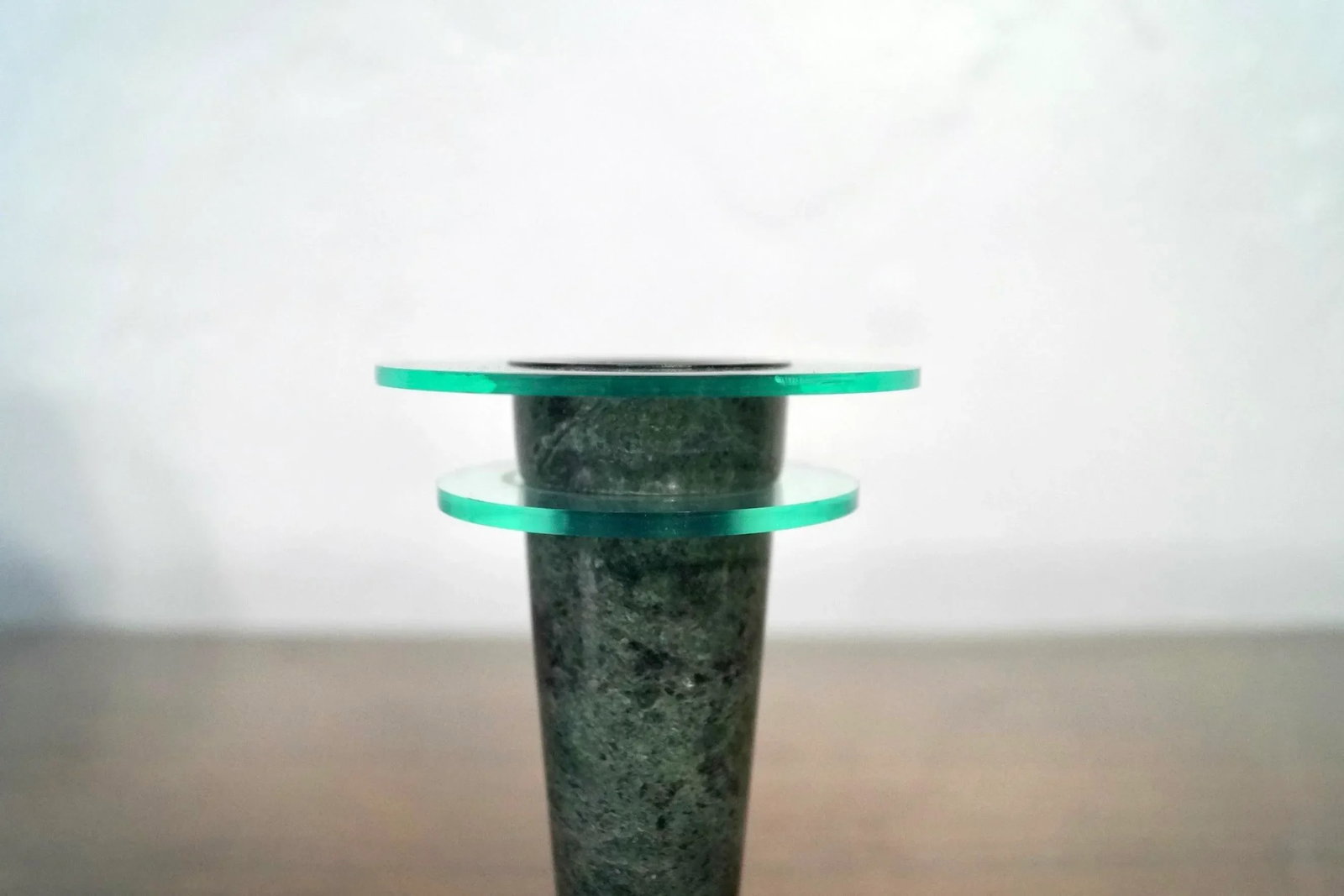 1980's Post-Modern Memphis Style Marble & Lucite Candleholders - a Pair - 8