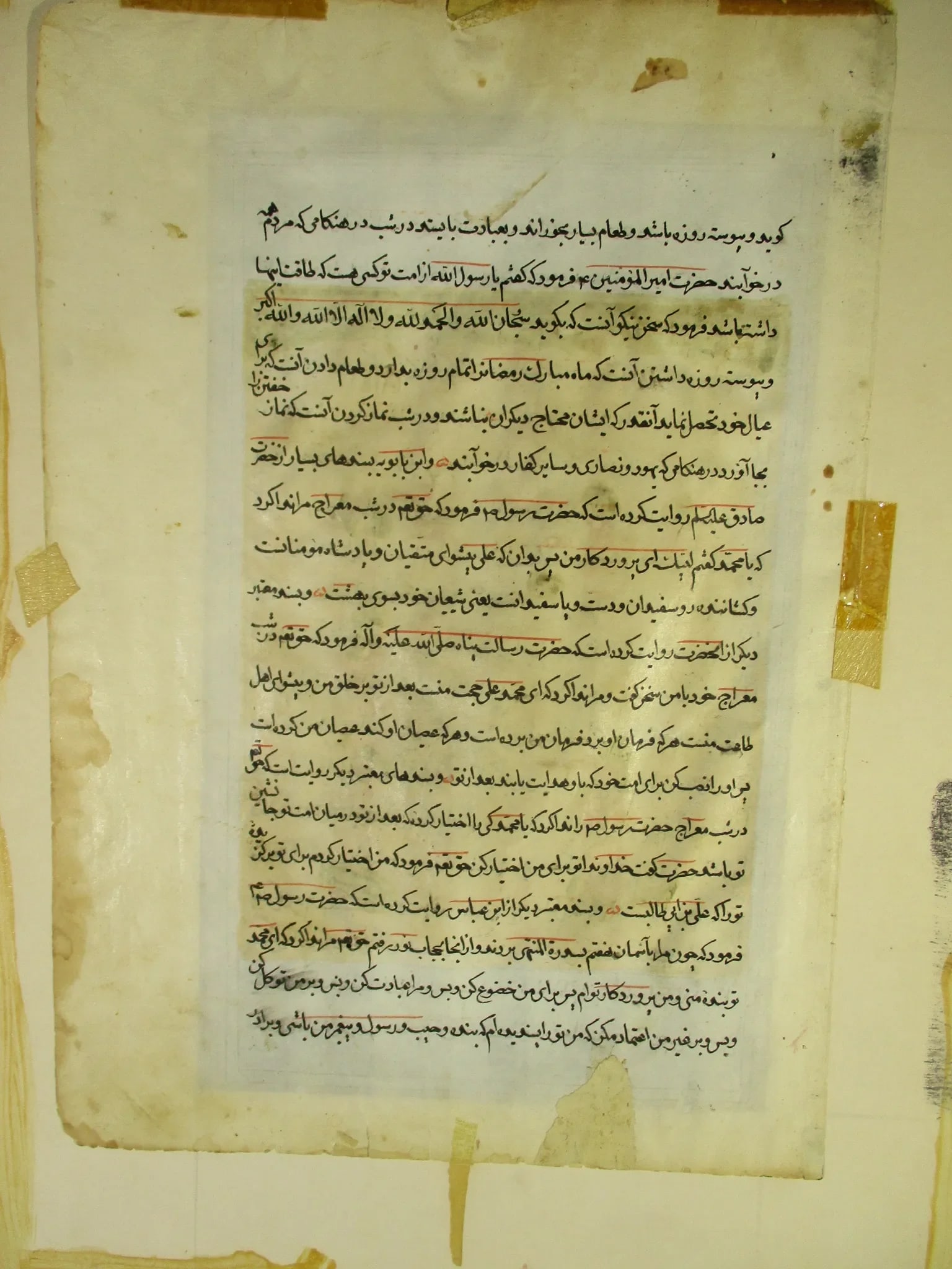 Framed Late 19th Century Persian Text and Illustration - 6