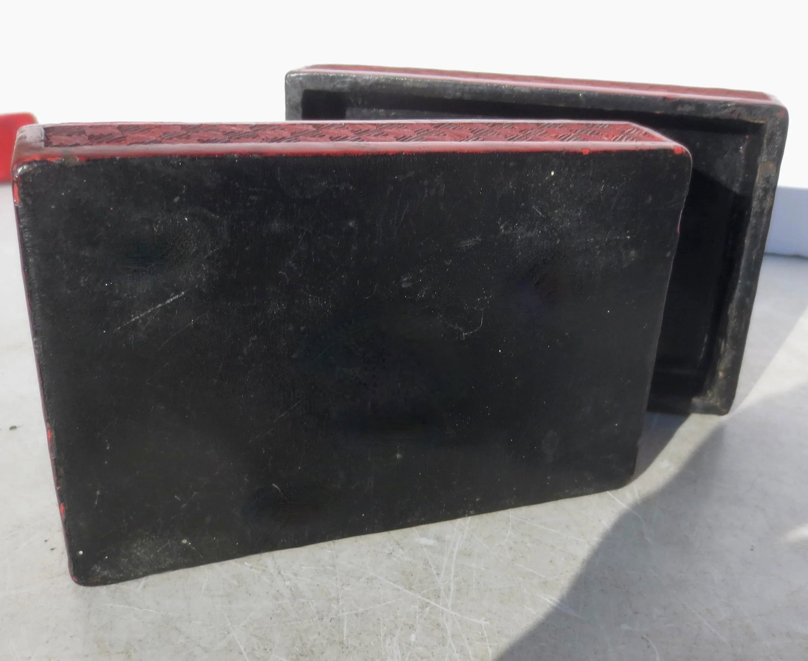 Chinese Cinnabar Box Vintage 1950s - 4