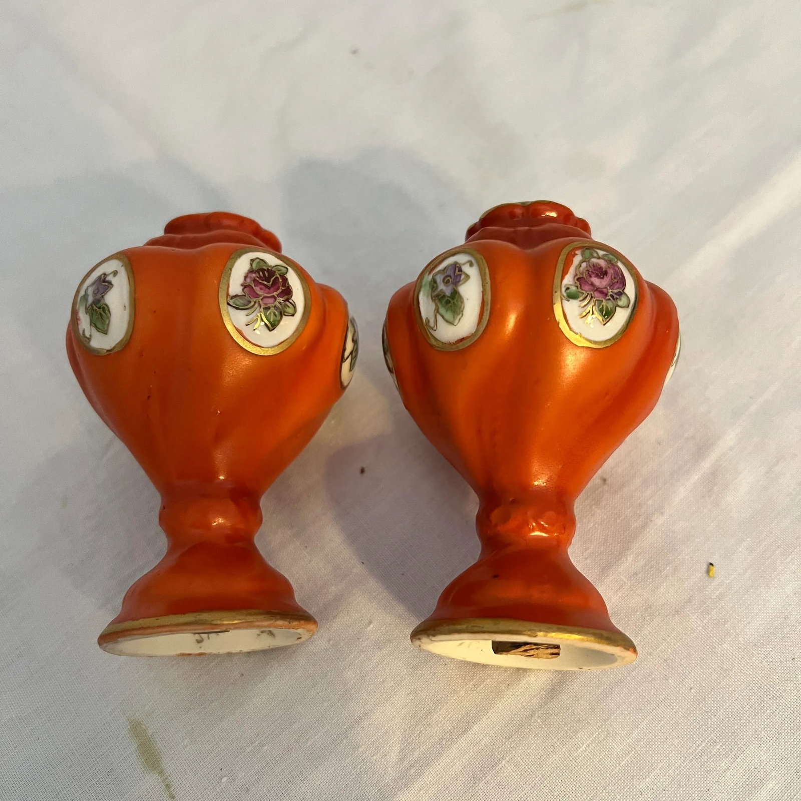 Mid Century Orange Topiary Shaped Salt and Pepper Shakers, Japan - a Pair - 10