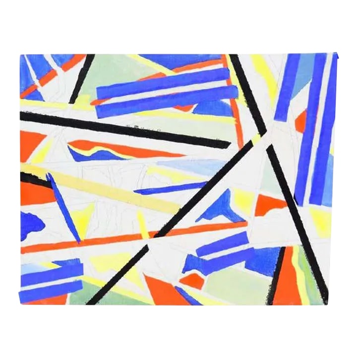 Abstract Expressionist Hard Edge Post-Modern Oil on Canvas by Salvatore Grippi: One of the original members of the Abstract Expressionist "New York School", Salvatore Grippi (1921-2017) exhibited in two of the famous New York Painting and Sculpture Annuals (1953 and 1957) at the