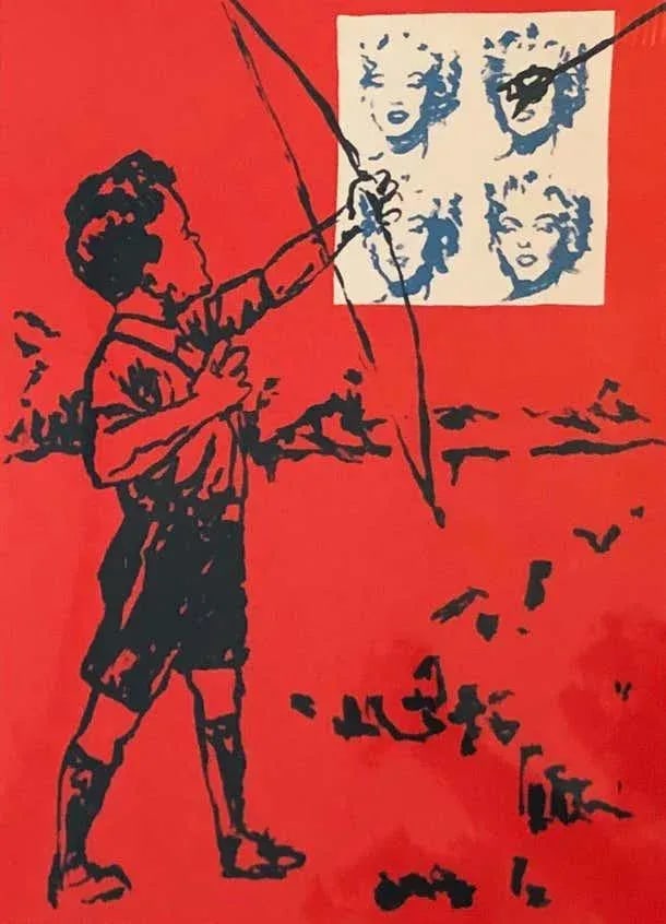 Mid-Century Pop Art Marilyn Monroe Cupid's Bow Print by David Bromley, 1990s - 3