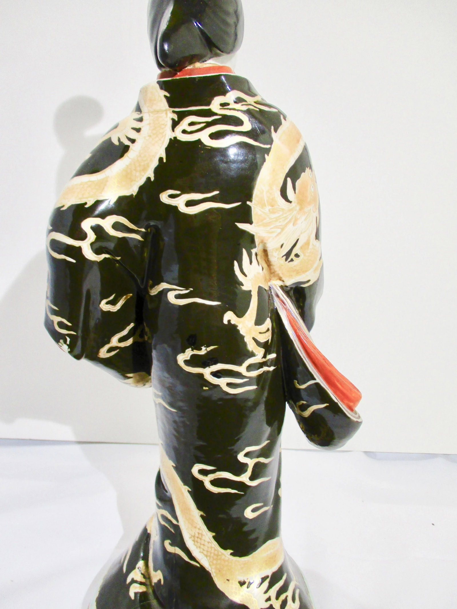 Japanese Kutani Porcelain Geisha Figure - 4