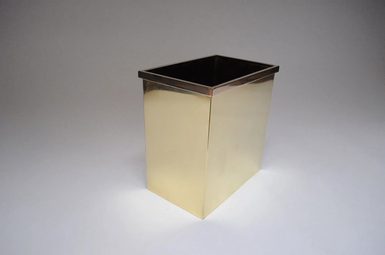 Vintage Hollywood Regency Style Polished Brass Wastebasket/Umbrella Stand - 5