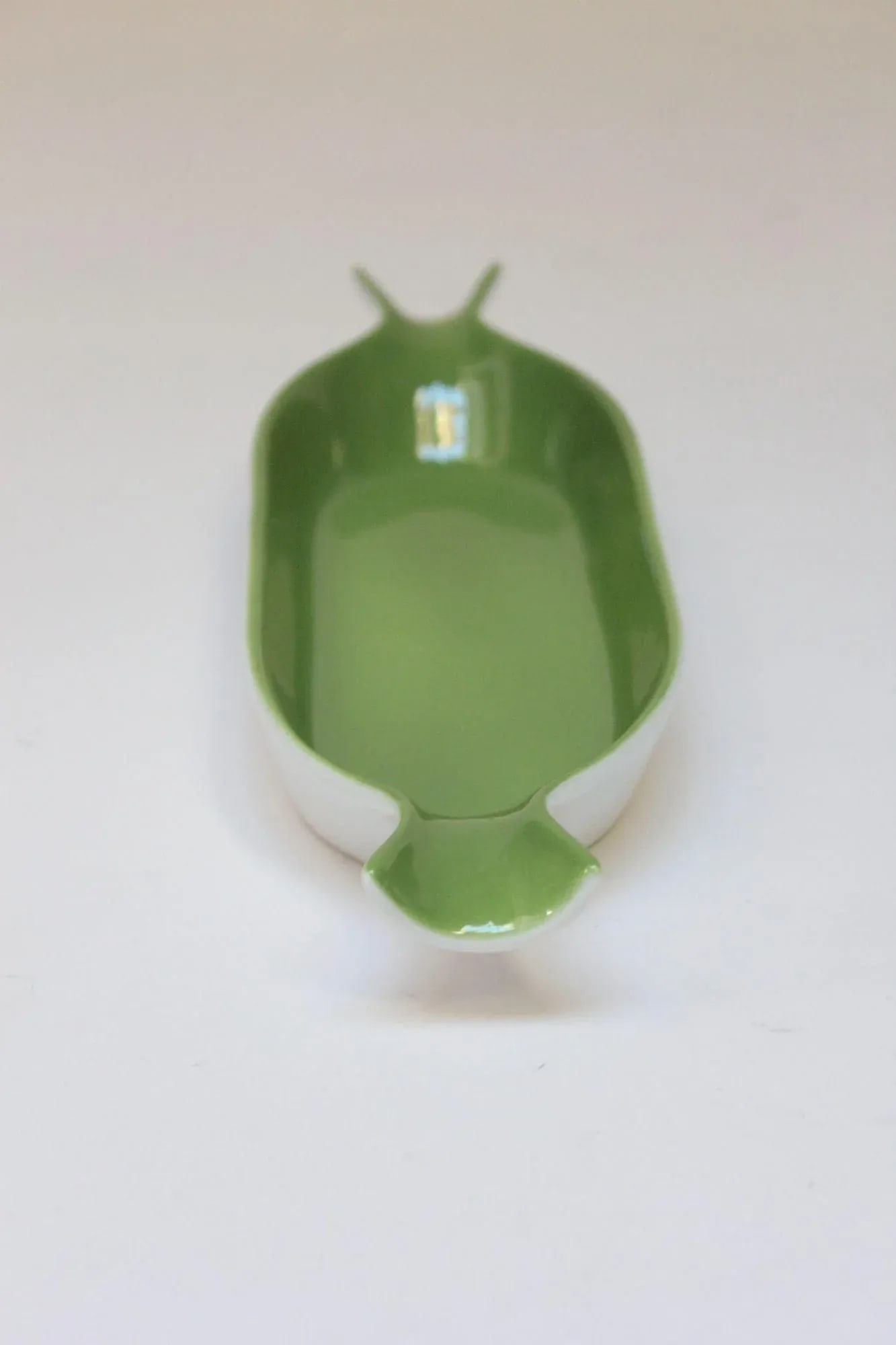 Set of Six Vintage Green FöRM Corn on the Cob Dishes by Shenango China - 6