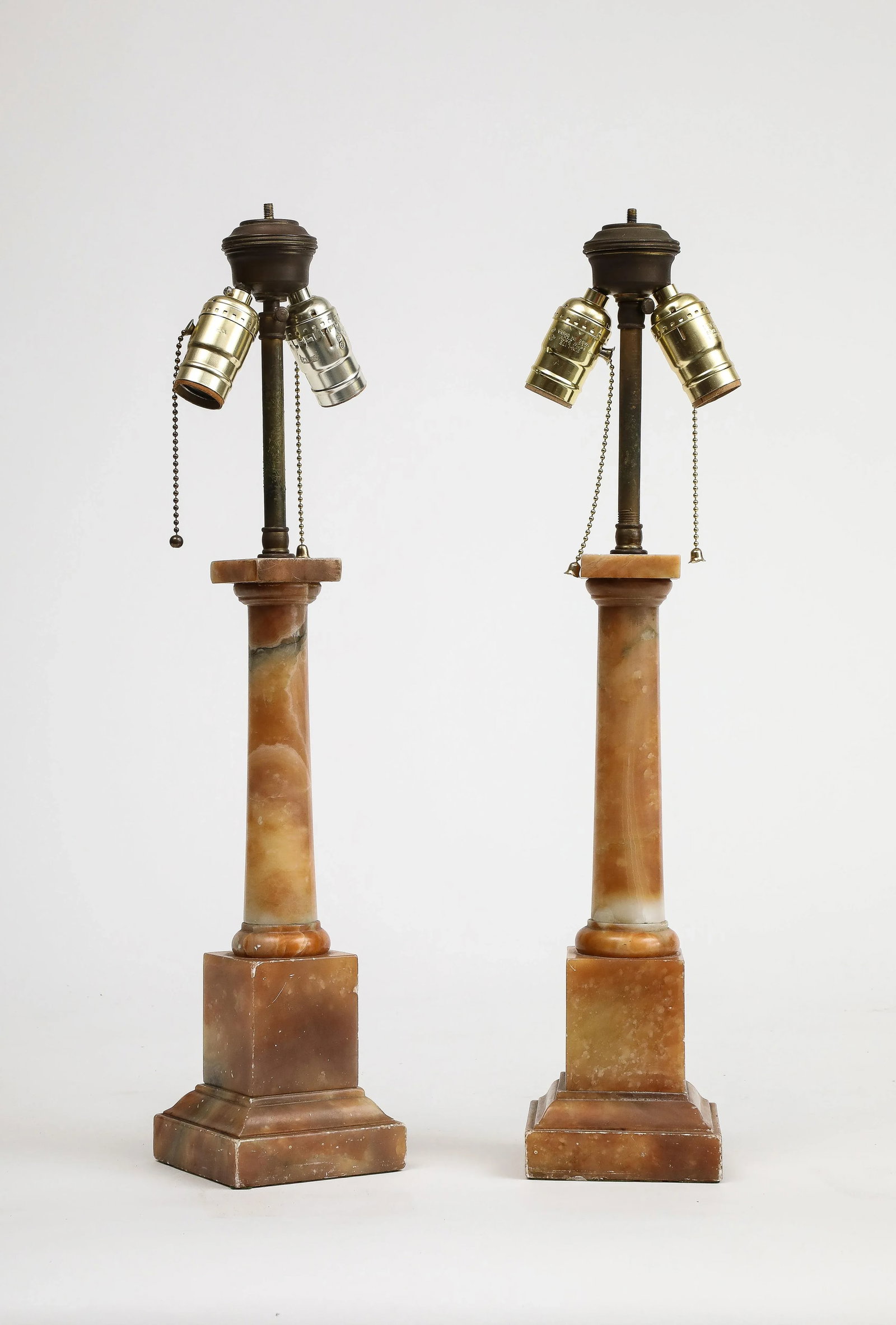 Pair of 1930s Italian Marble Art Deco Table Lamps - 2