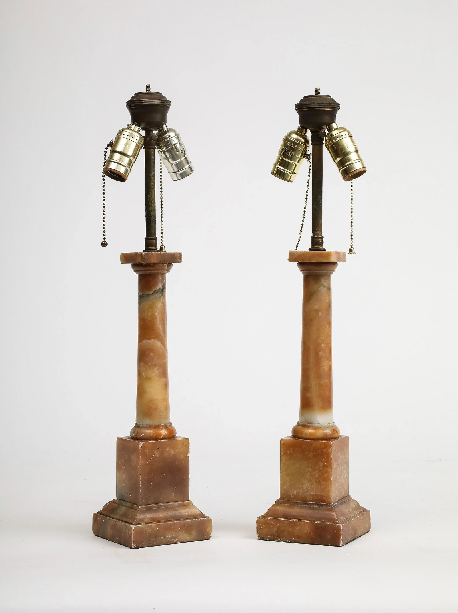 Pair of 1930s Italian Marble Art Deco Table Lamps - 4