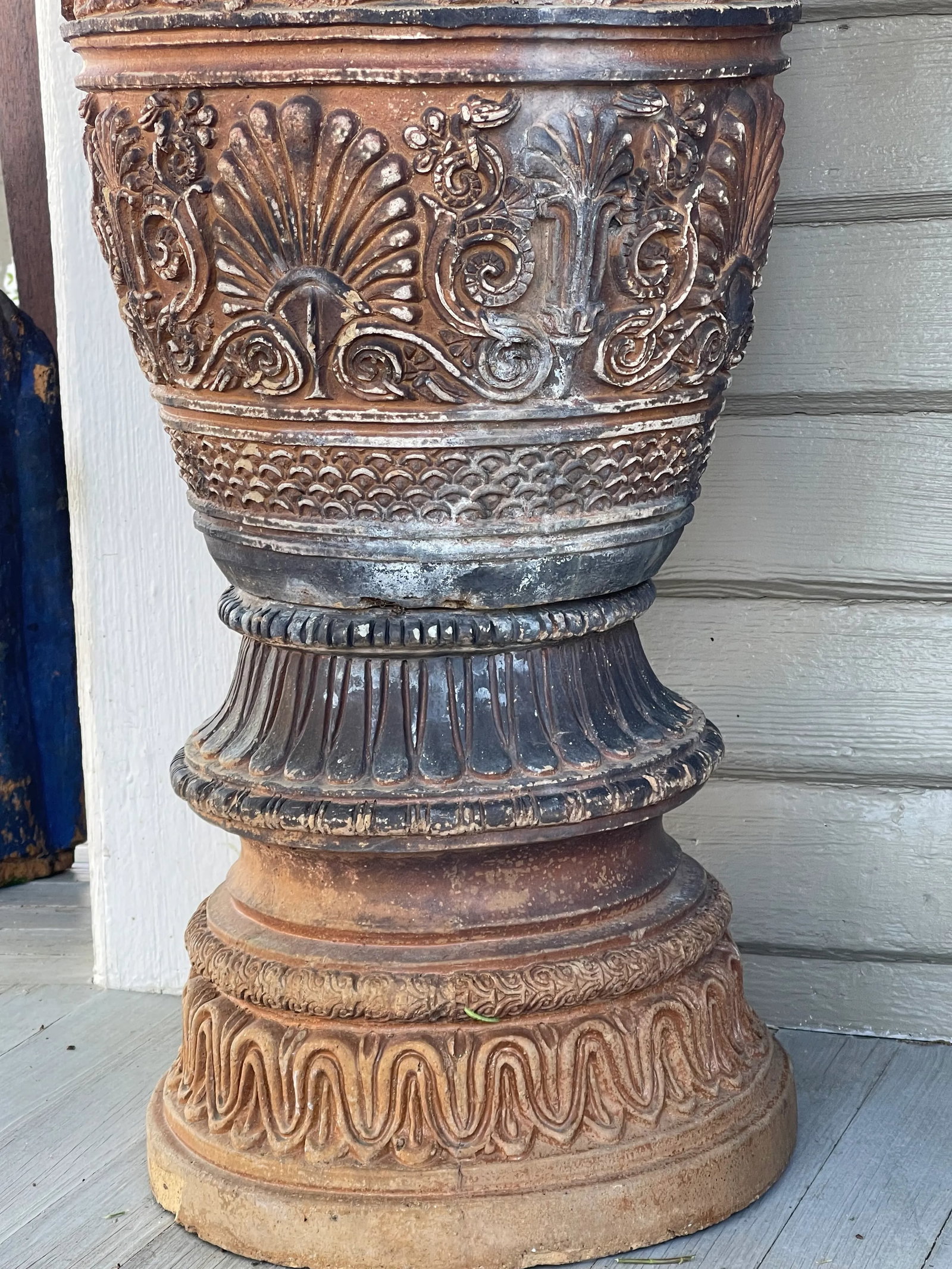 Pair Late 19th Century Monumental Neoclassical Amphora Garden Urns - Set of 2 - 10