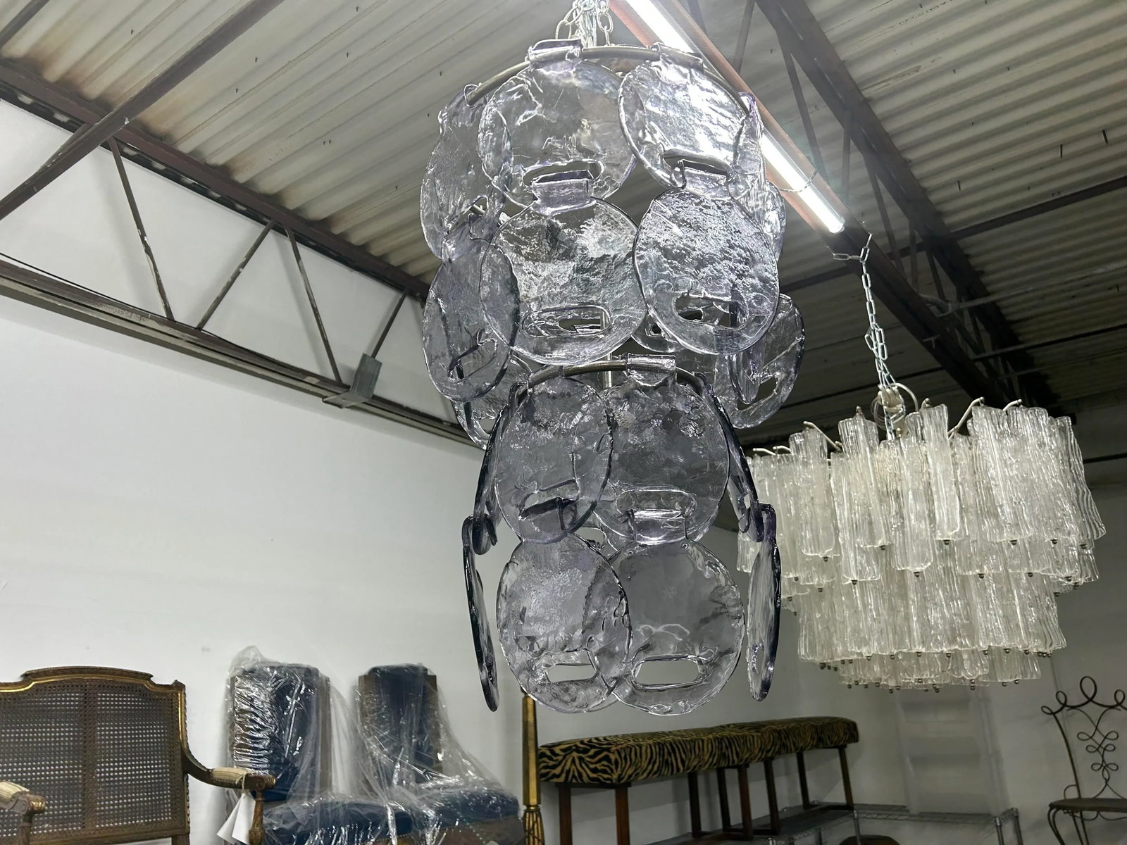 Vintage Murano Glass Chandelier by Carlo Nason for Mazzega - 3