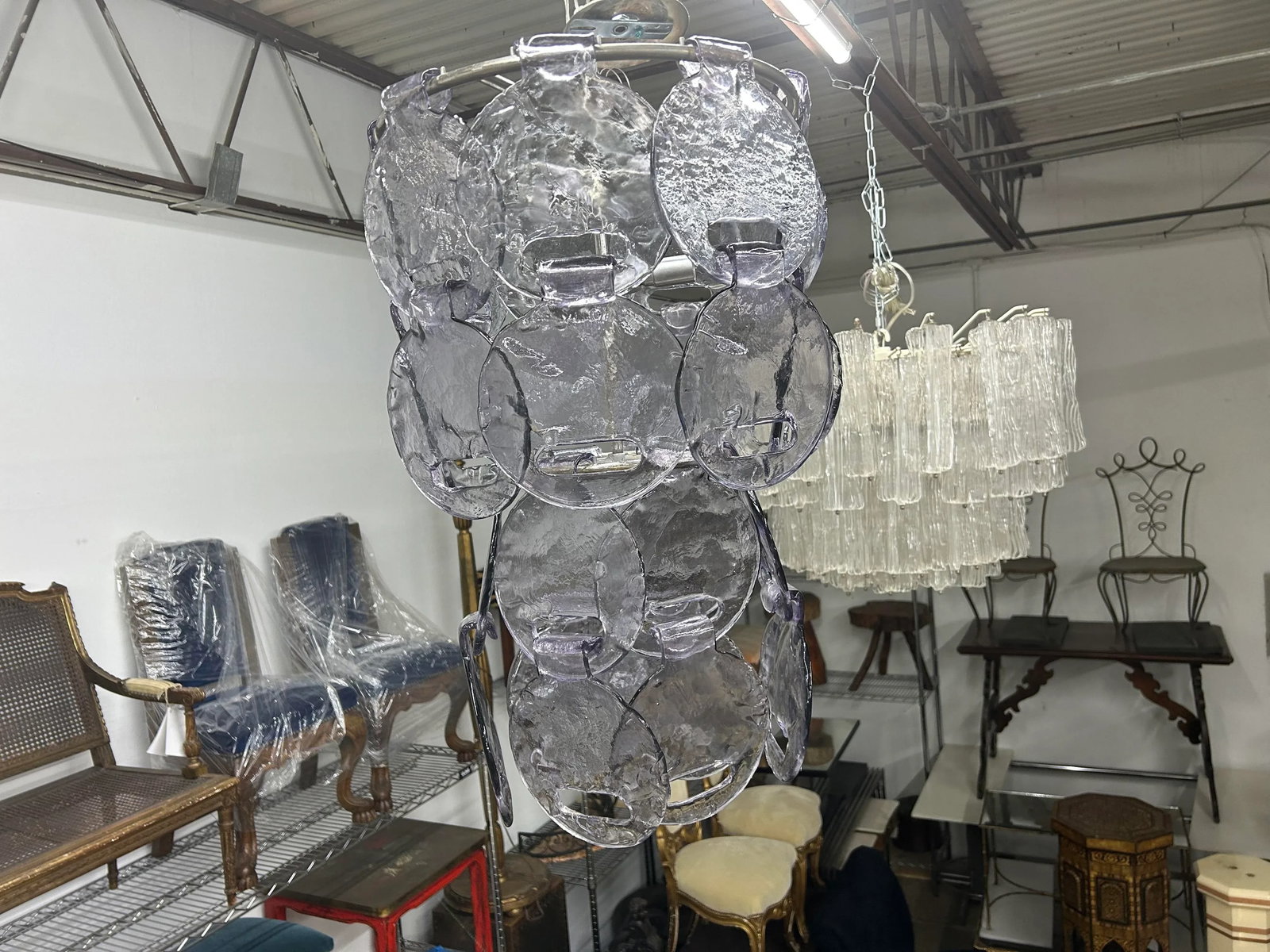 Vintage Murano Glass Chandelier by Carlo Nason for Mazzega - 5