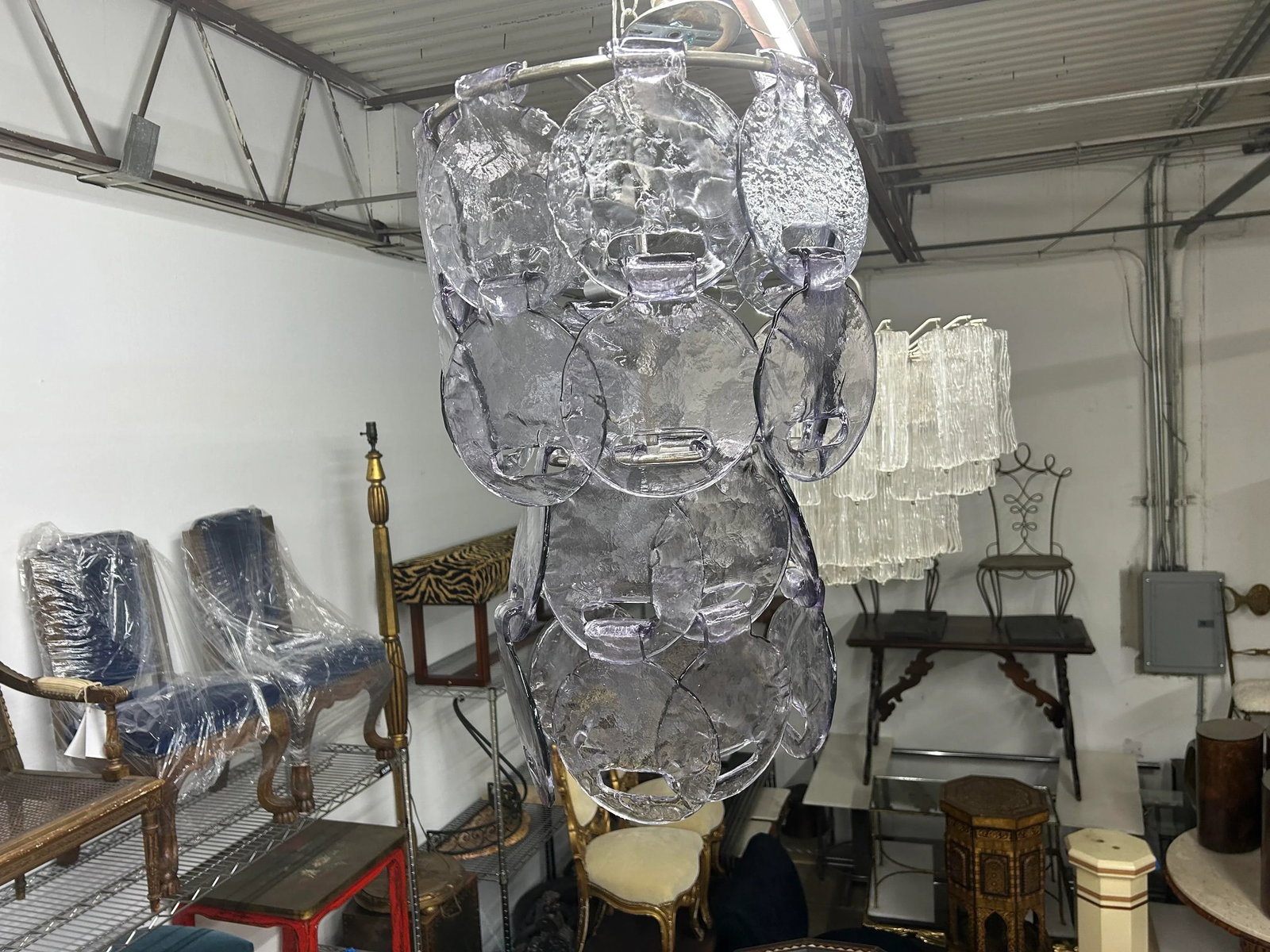 Vintage Murano Glass Chandelier by Carlo Nason for Mazzega - 6
