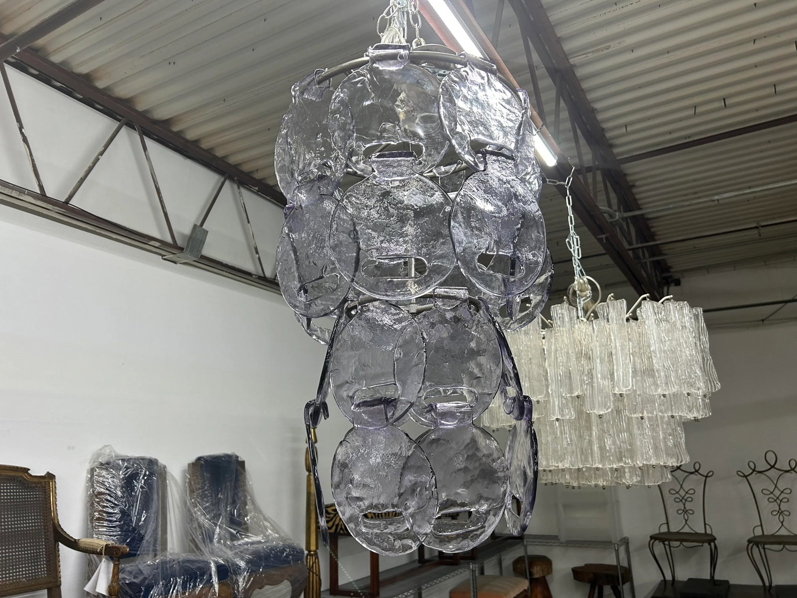 Vintage Murano Glass Chandelier by Carlo Nason for Mazzega - 8