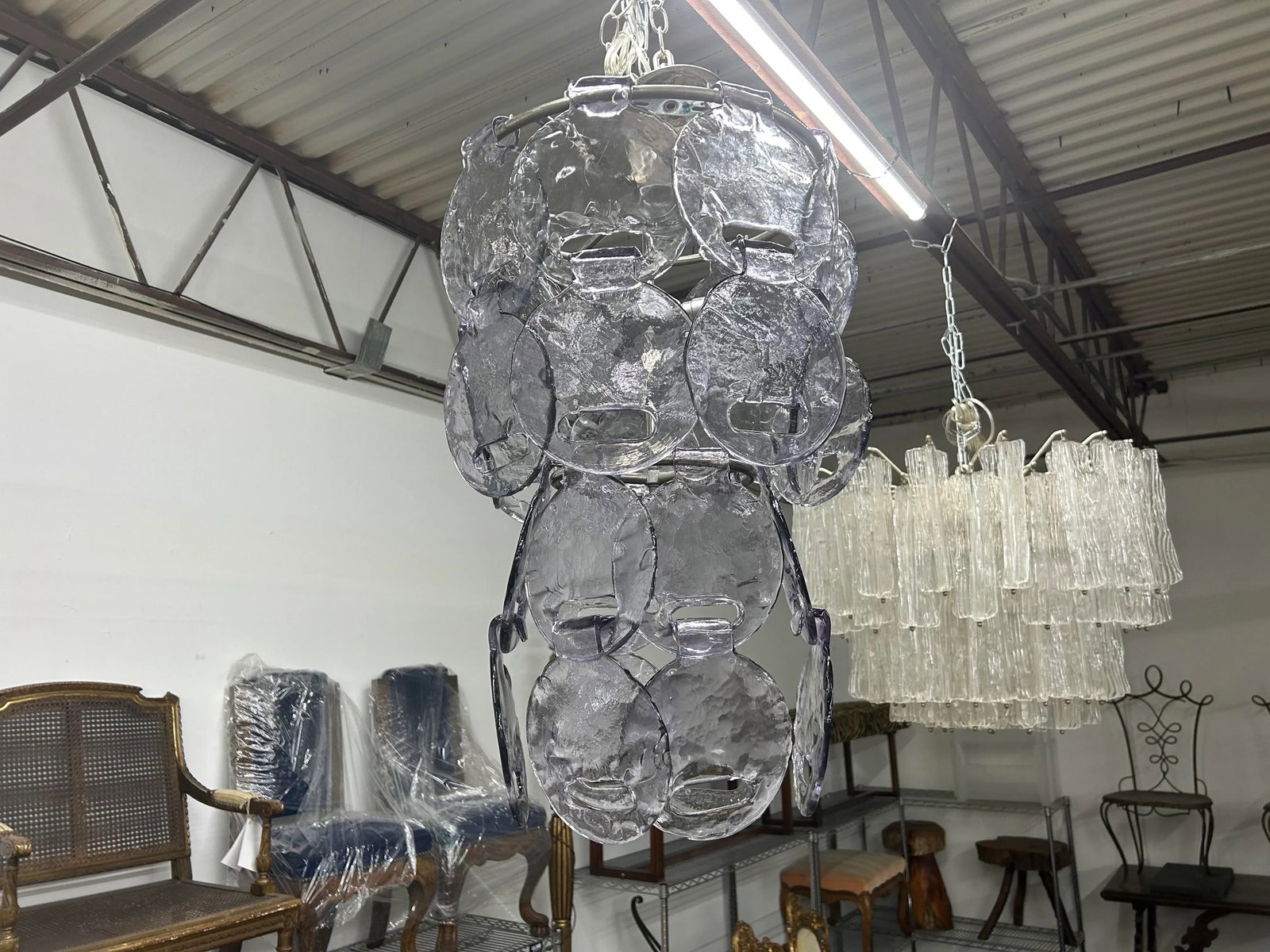 Vintage Murano Glass Chandelier by Carlo Nason for Mazzega - 9
