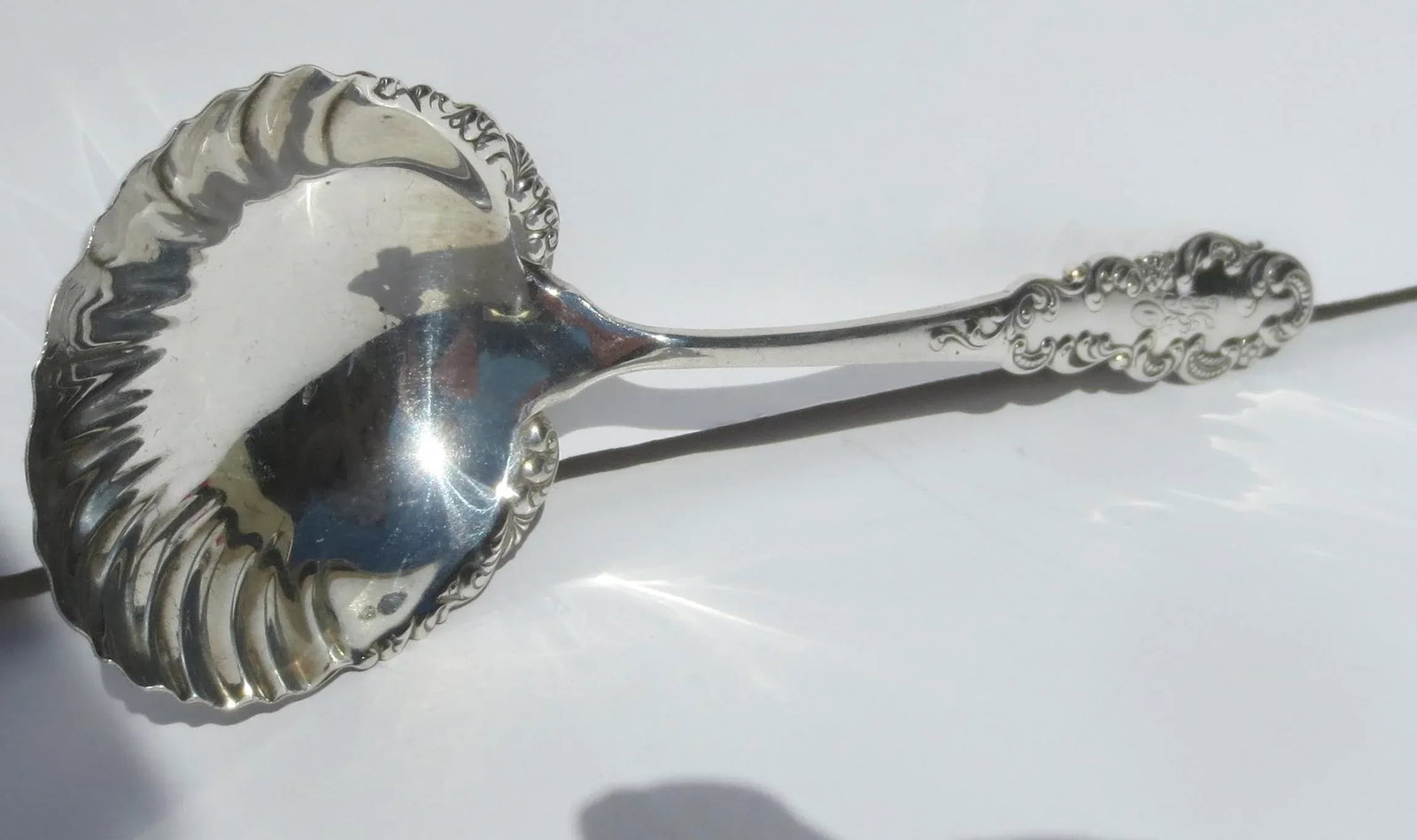 Antique Sterling Silver Serving Spoon Circa 1915 - 3