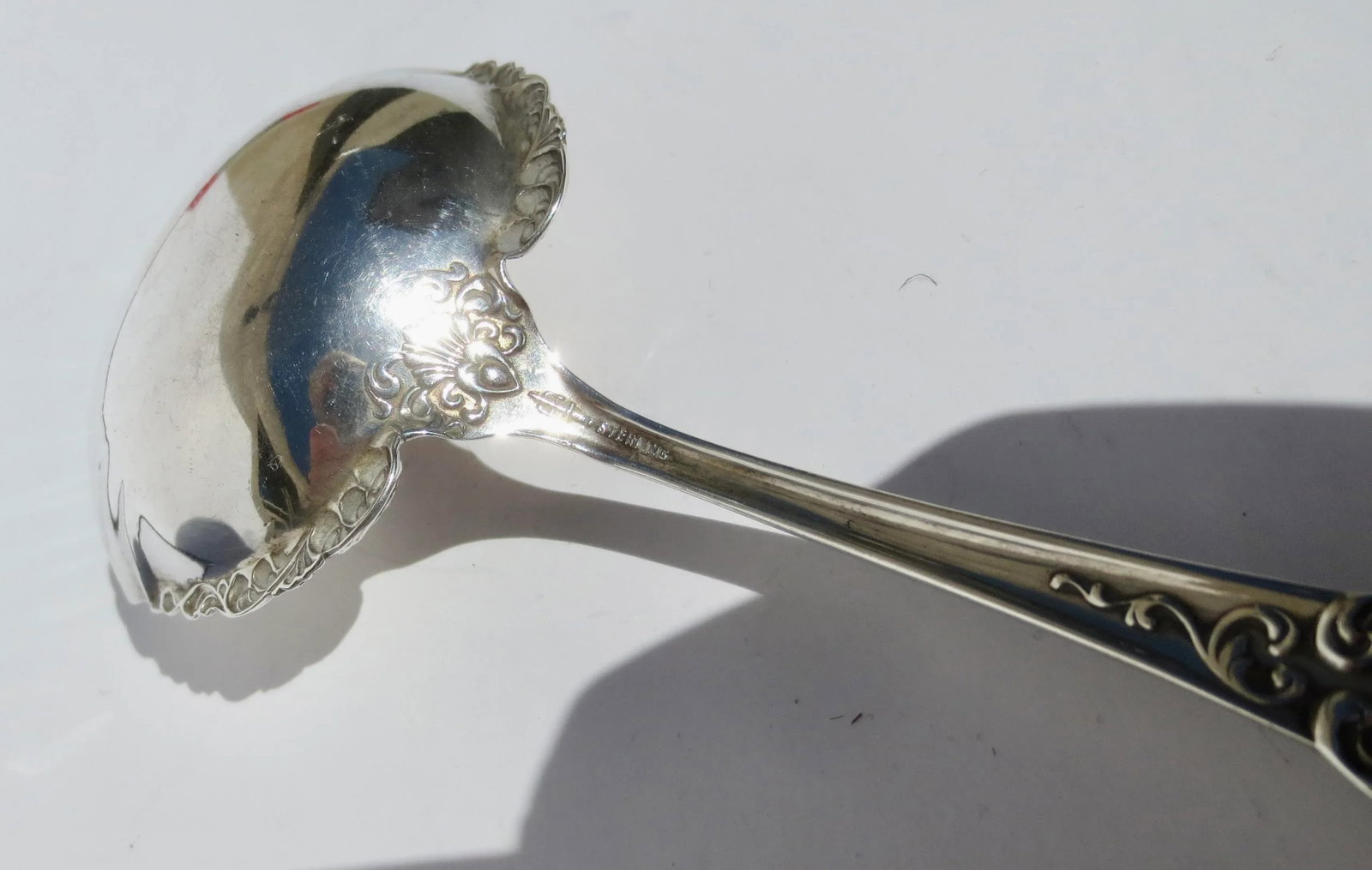 Antique Sterling Silver Serving Spoon Circa 1915 - 4