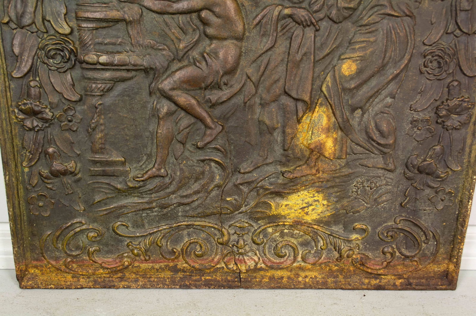 18th Century French Cast Iron Fireback Bas Relief - 6