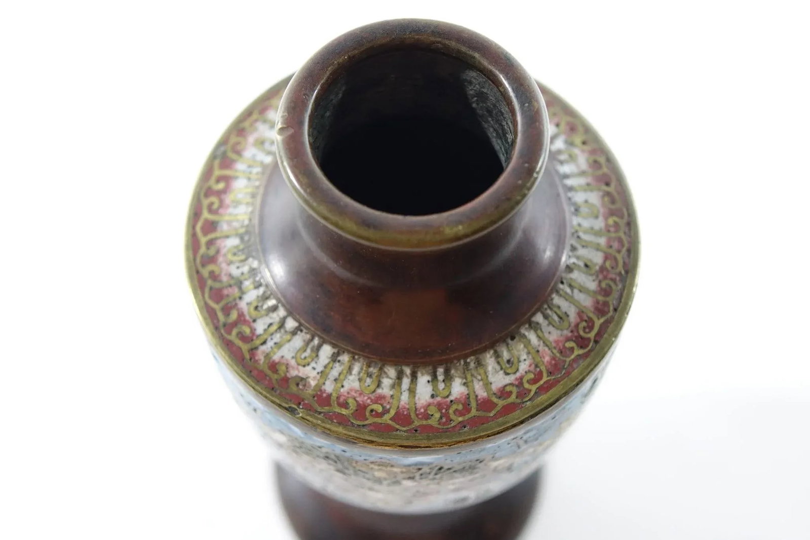 Early 19th Century Antique Chinese Bronze Cloisonne - A Pair - 5