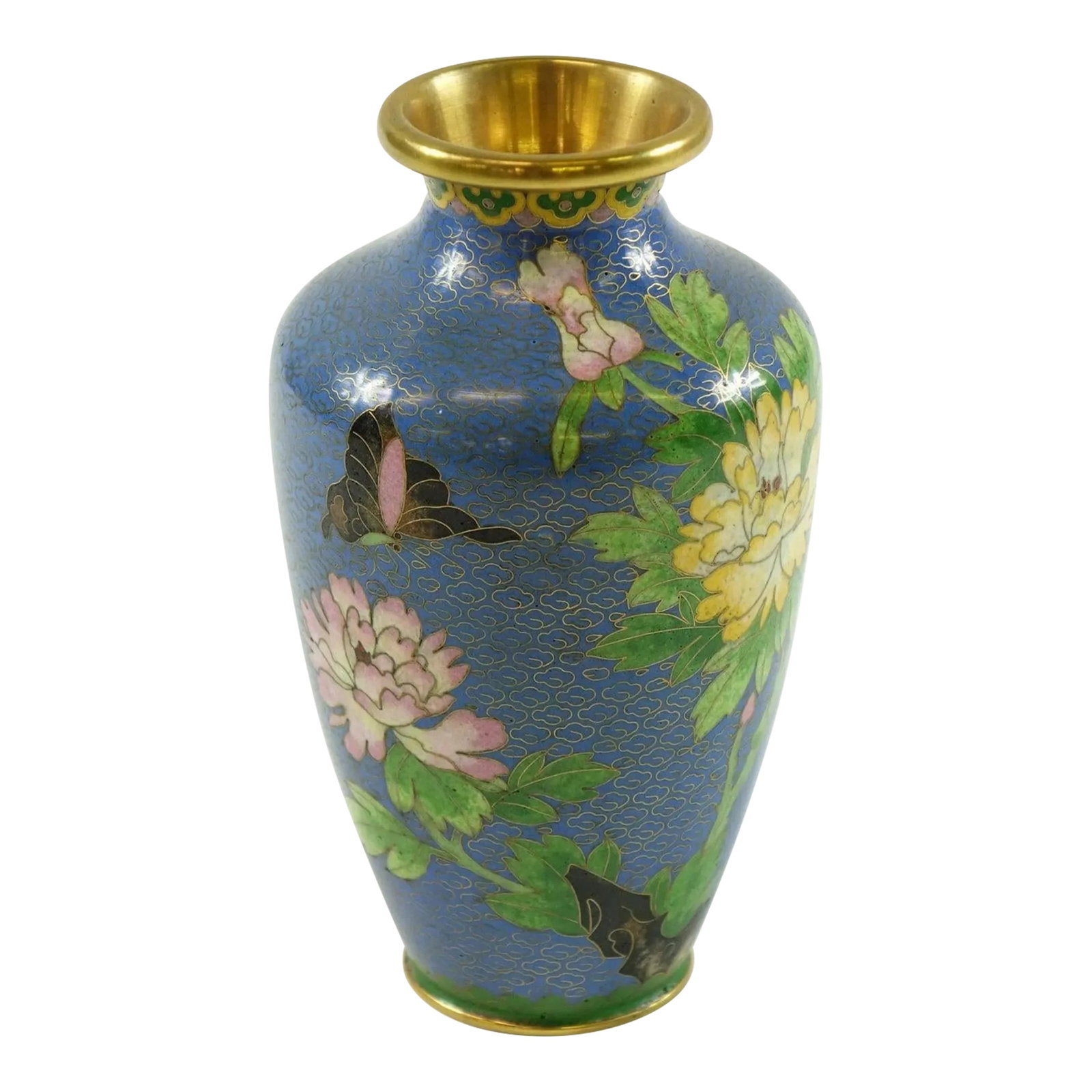 Early 20th Century Chinese Cloisonne Vase: Early 20th Century Chinese Cloisonne Vase. Cloisonne is an ancient technique for decorating metalwork objects with colored material held in place or separated by metal strips or wire Condition: Altera