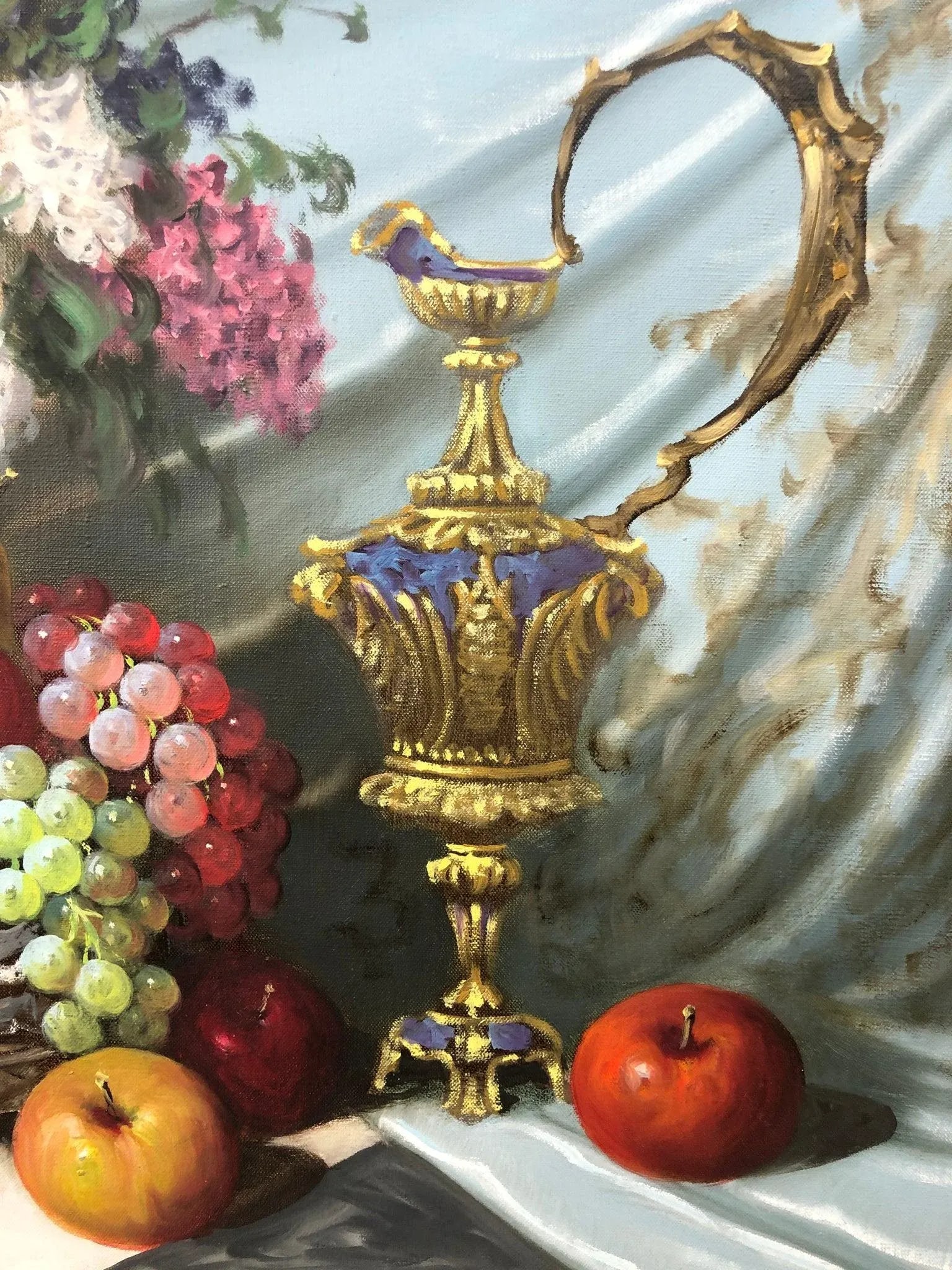 Early 20th Century **"Banquet of Beauty" by Bela Balogh – Original Signed Oil on Canvas - 4
