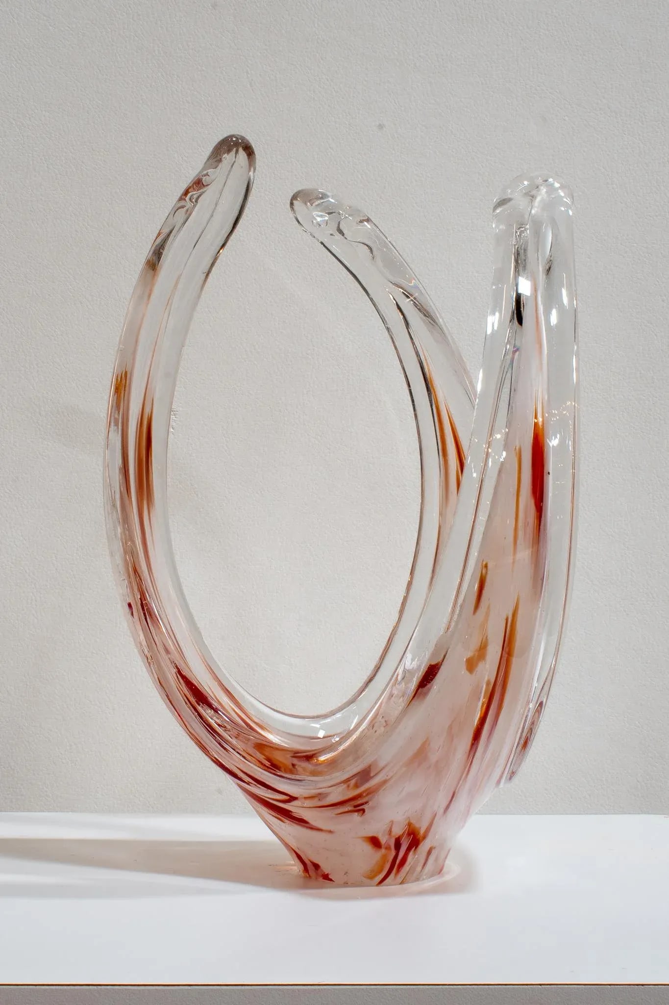 Vintage Mid-Century Italian Modern Murano Sommerso Art Glass Sculpture C. 1960 - 2