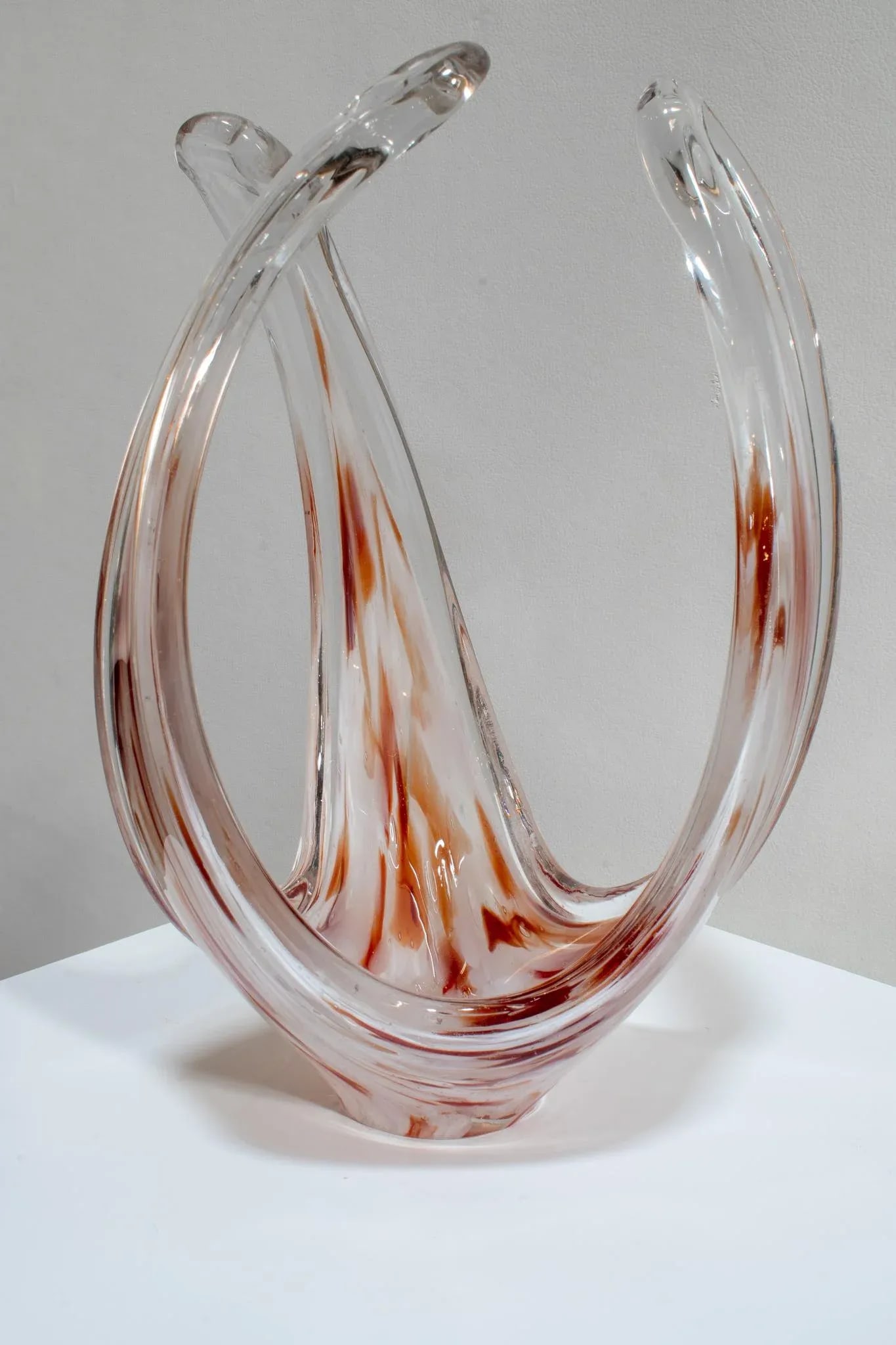 Vintage Mid-Century Italian Modern Murano Sommerso Art Glass Sculpture C. 1960 - 6