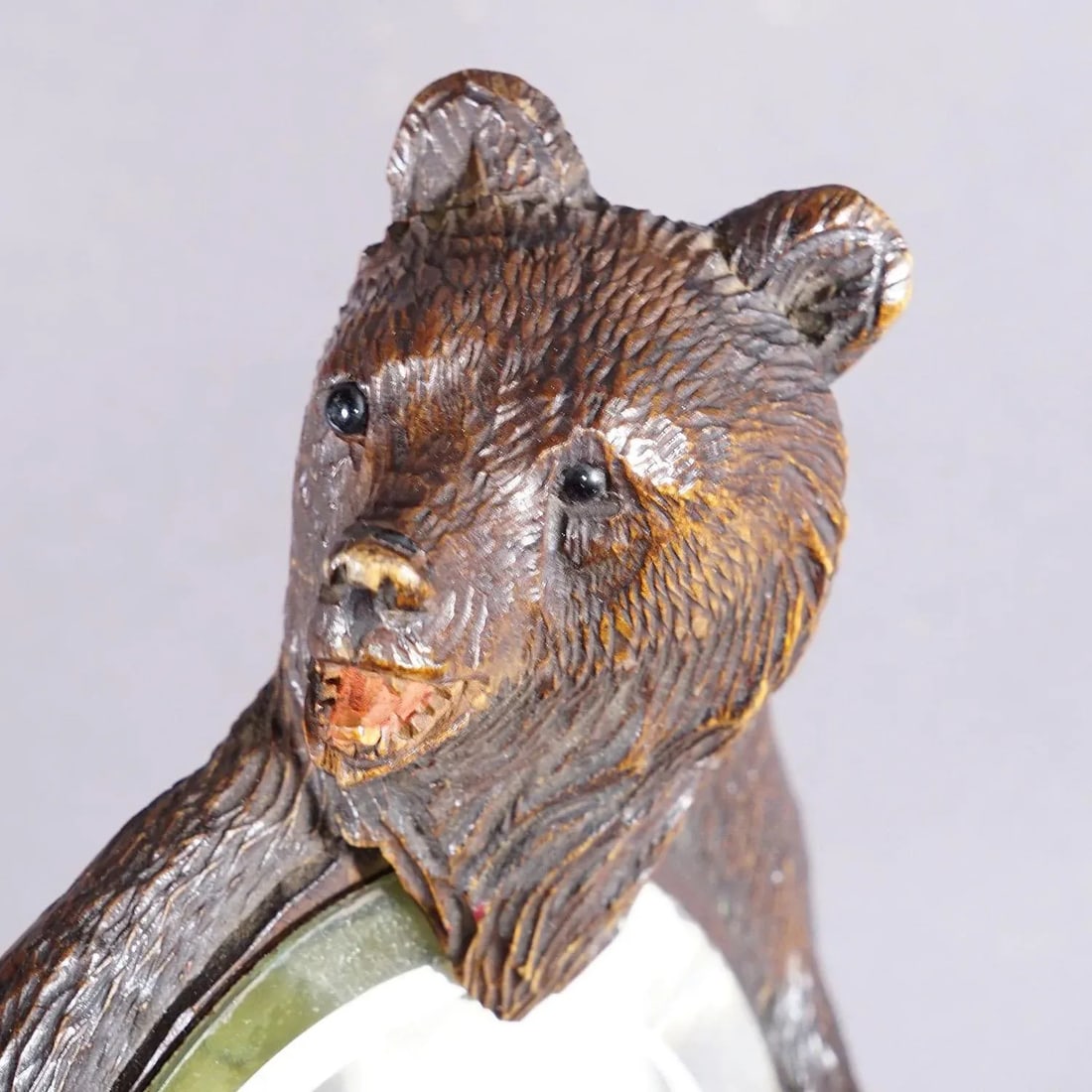 Antique Victorian Vanity Mirror With Bear, Black Forest Ca. 1900 - 6