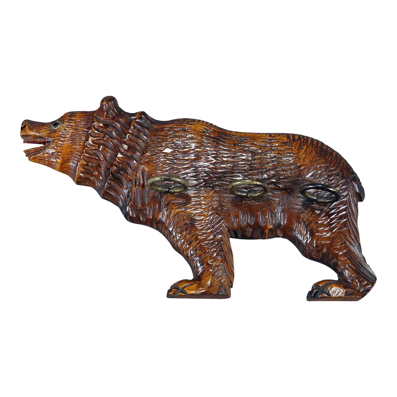 A Wooden Carved Black Forest Bear Key Rack (1 of 8)