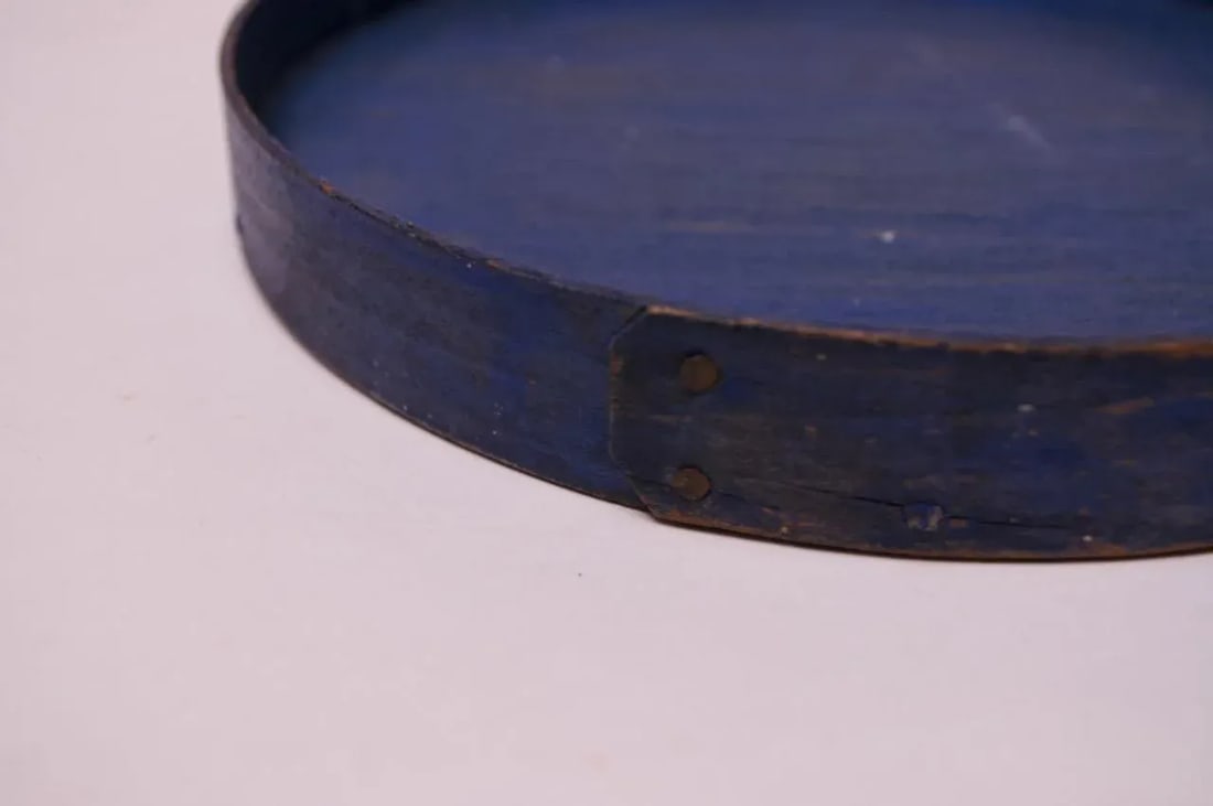 Early 20th Century Americana Pantry Box in Indigo With Tree Motif - 12