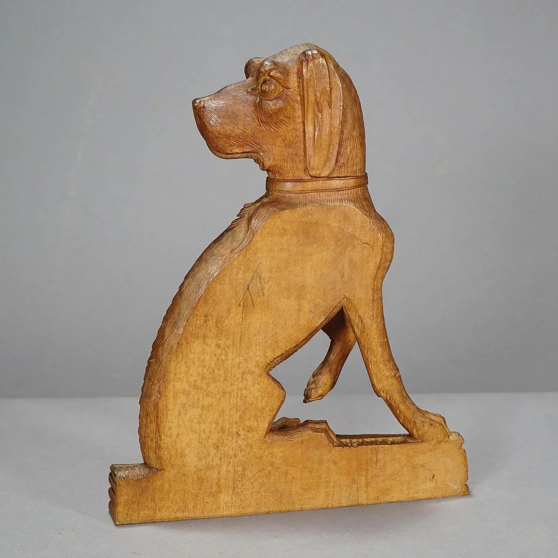 Carved Statue of a Staghound, Circa 1920 - 4