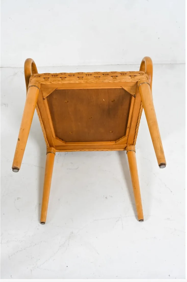 1970s Rattan and Wood Armchairs - Set of 3 - 9
