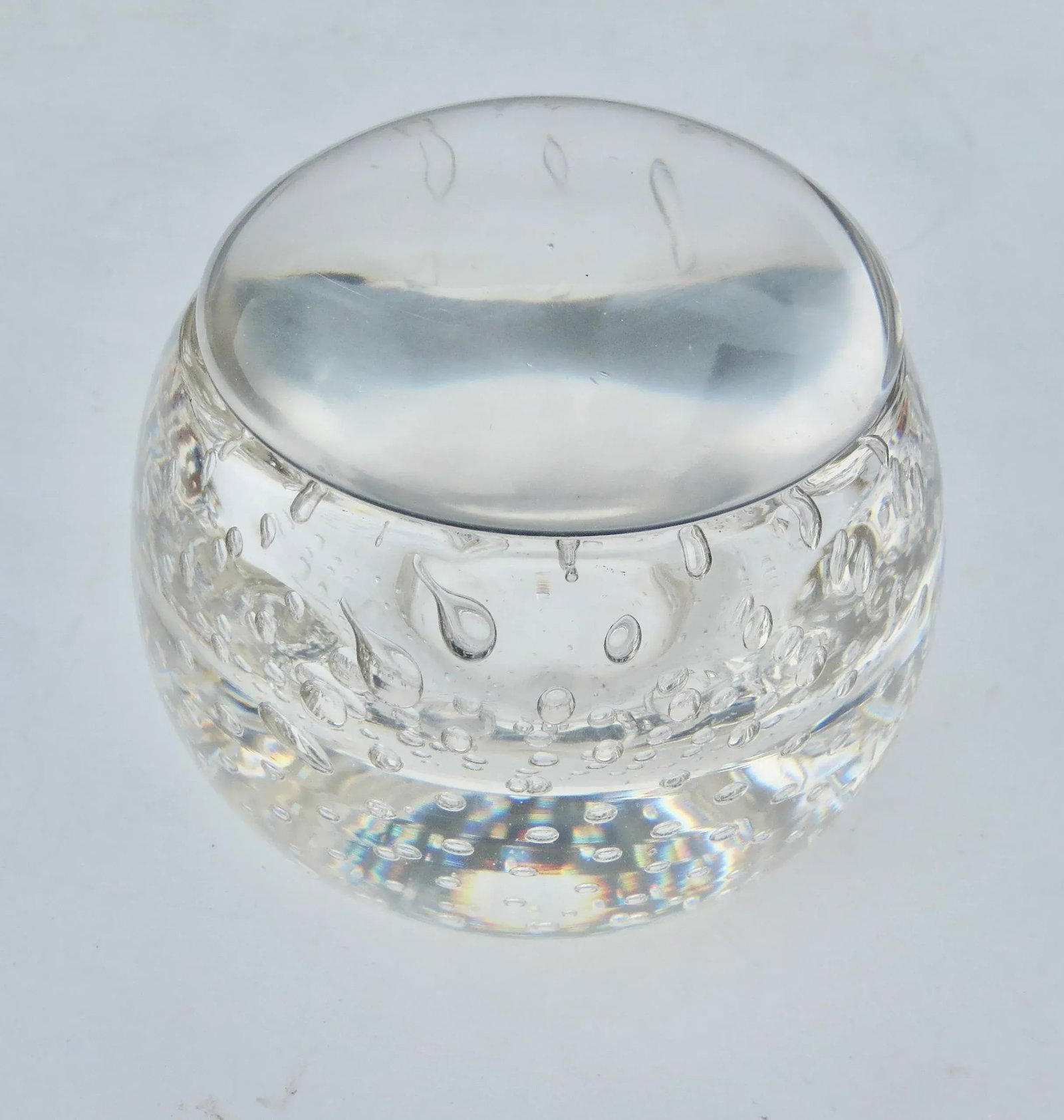 American Art Deco Crystal Lidded Bowl Circa 30s - 2