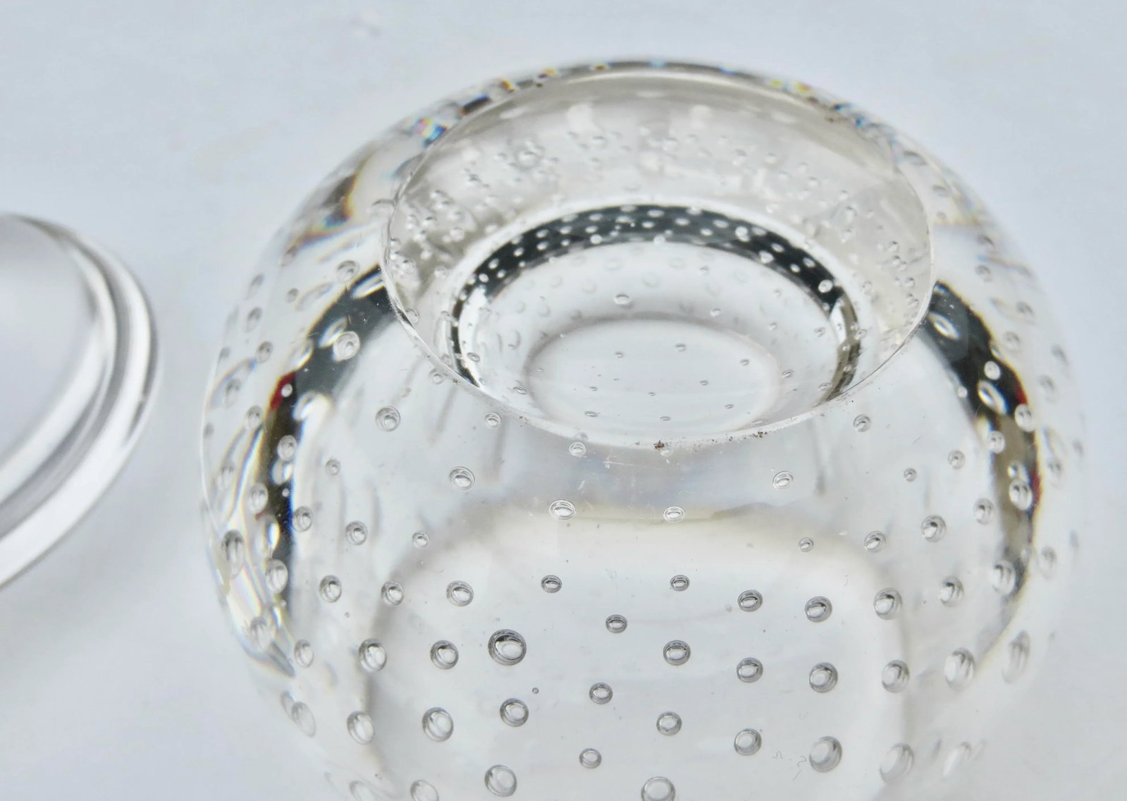 American Art Deco Crystal Lidded Bowl Circa 30s - 5