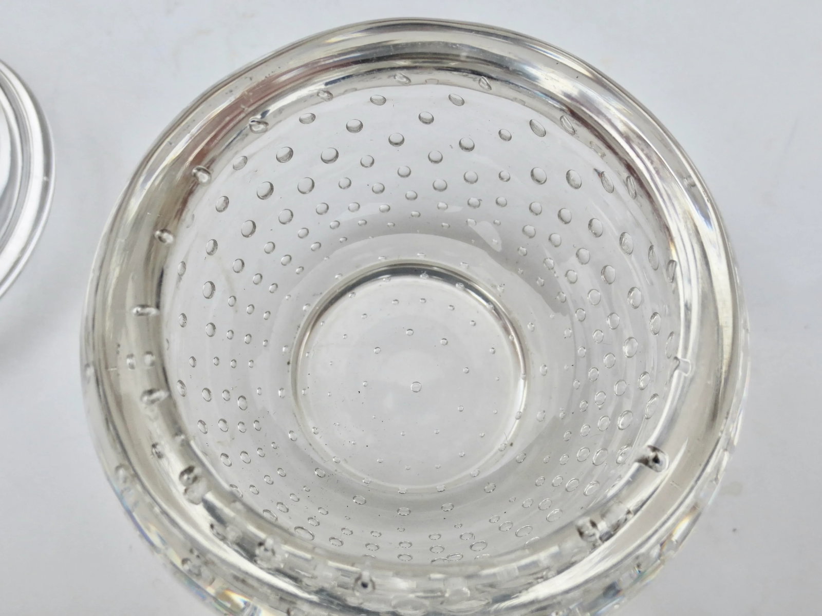 American Art Deco Crystal Lidded Bowl Circa 30s - 6