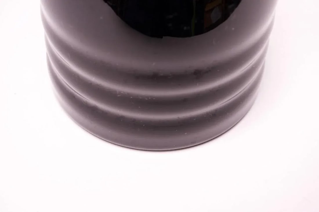1960s German Lausitzer Glas Black Crystal Vase - 5